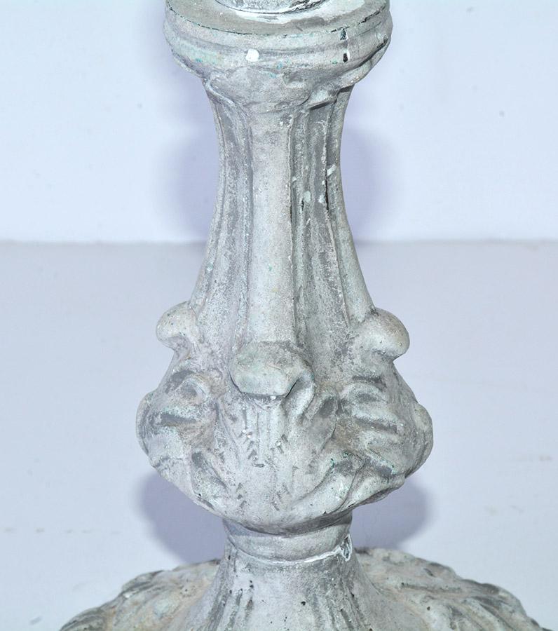 Baroque Style Metal Candleholders In Good Condition In Sheffield, MA