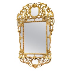 Baroque-style mirror in carved and gilded wood, Austro-Hungarian Empire