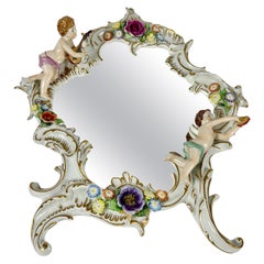 Miroir de style baroque avec putti musiciens par PMP GDR, 20ème siècle