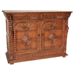 Barockes Sideboard aus Eiche
