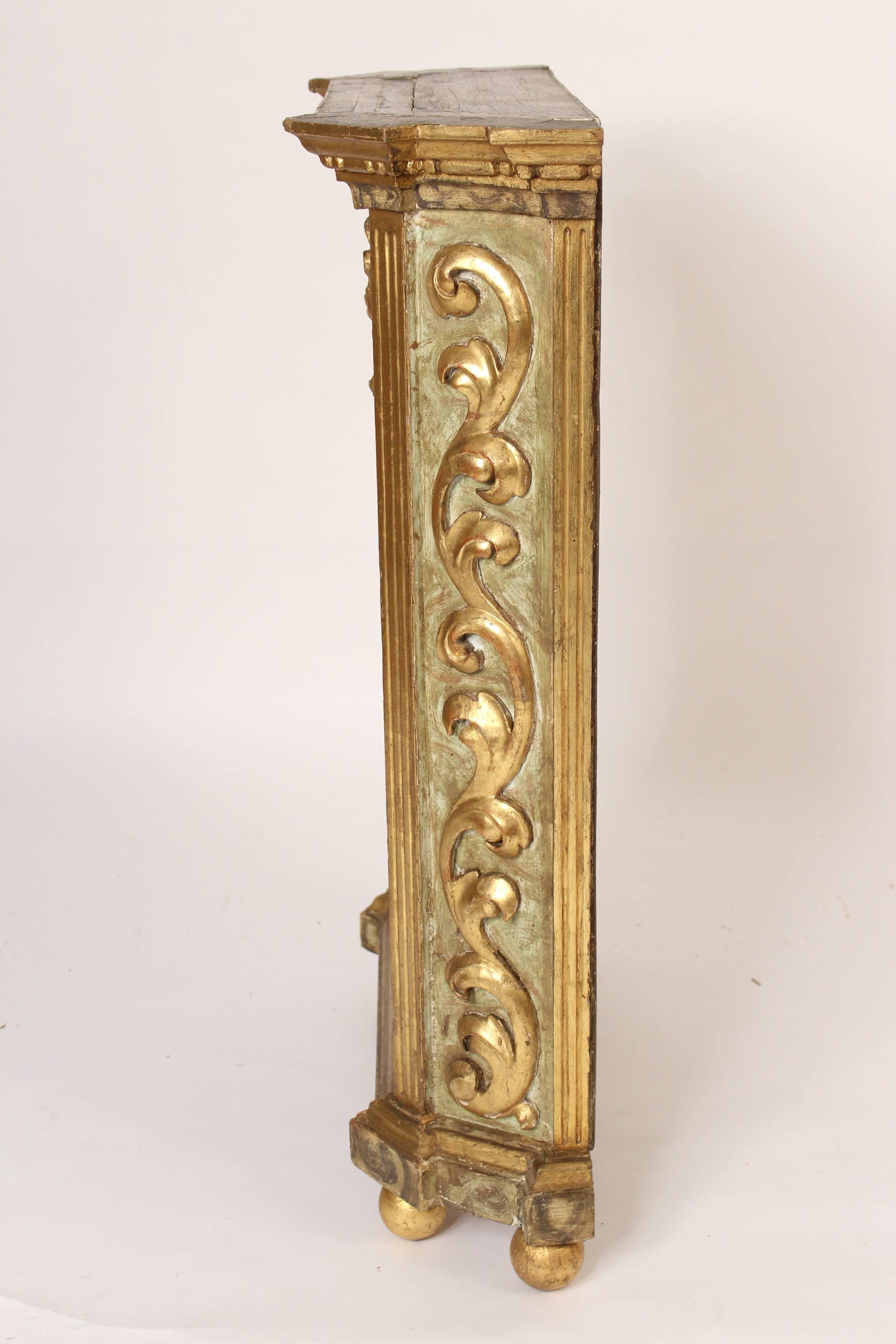Baroque Style Painted and Partial Gilt Niche Cabinet 1