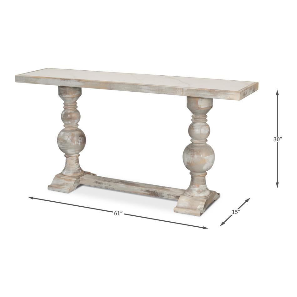 Baroque Style Painted Console Table For Sale 2