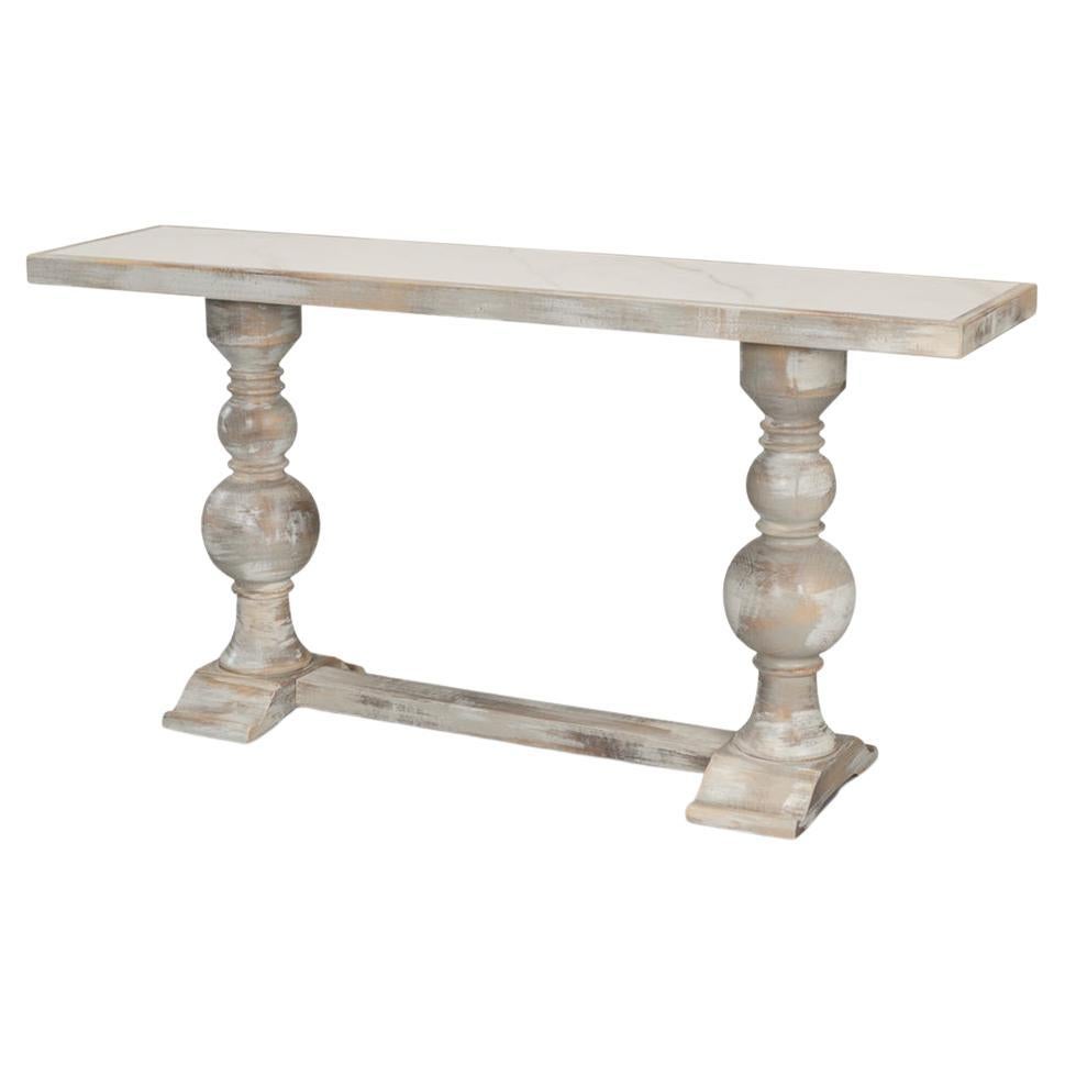 Baroque Style Painted Console Table For Sale
