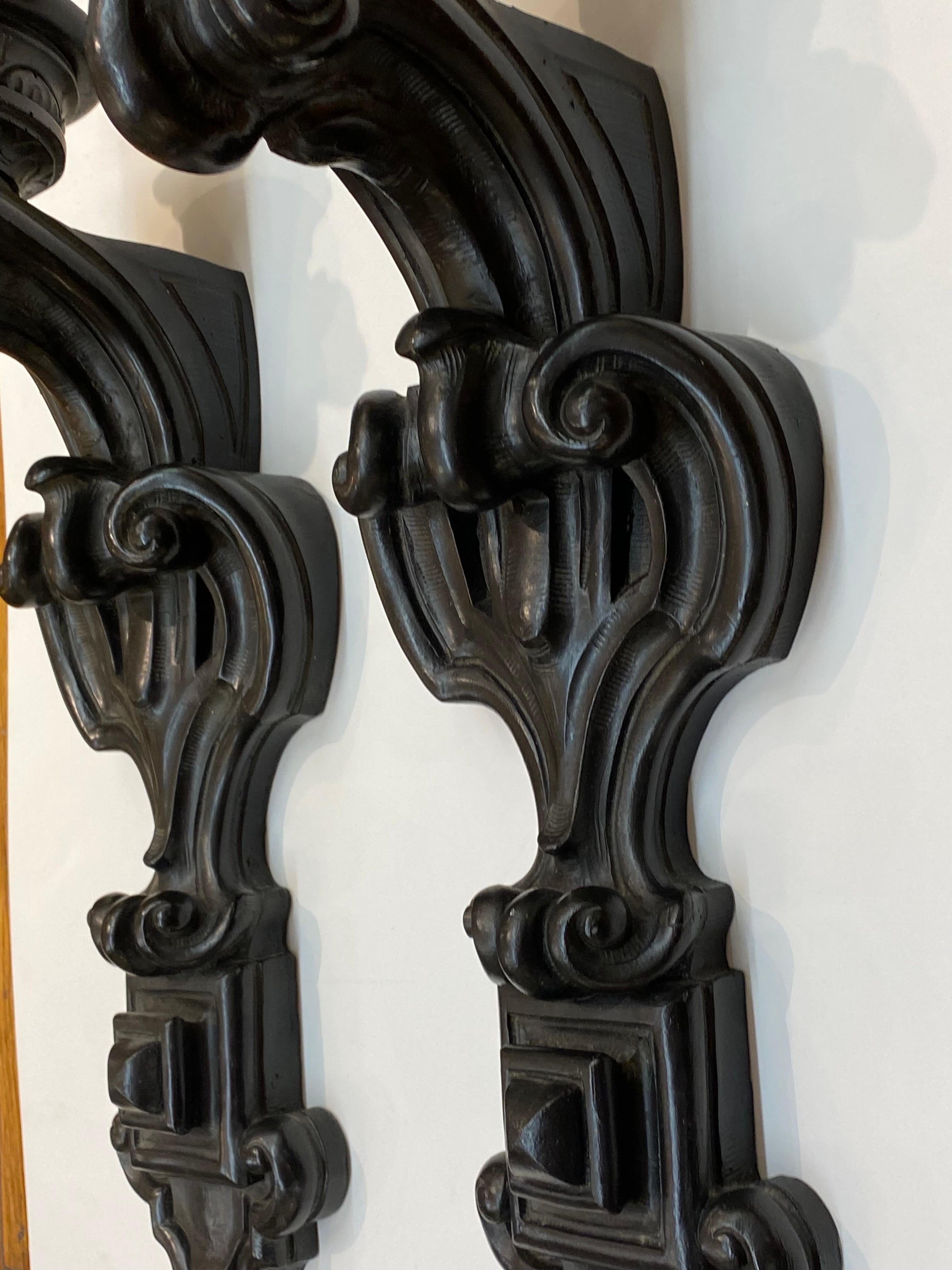 Late 20th Century Baroque Style Pair of Candle Holder Sconces For Sale