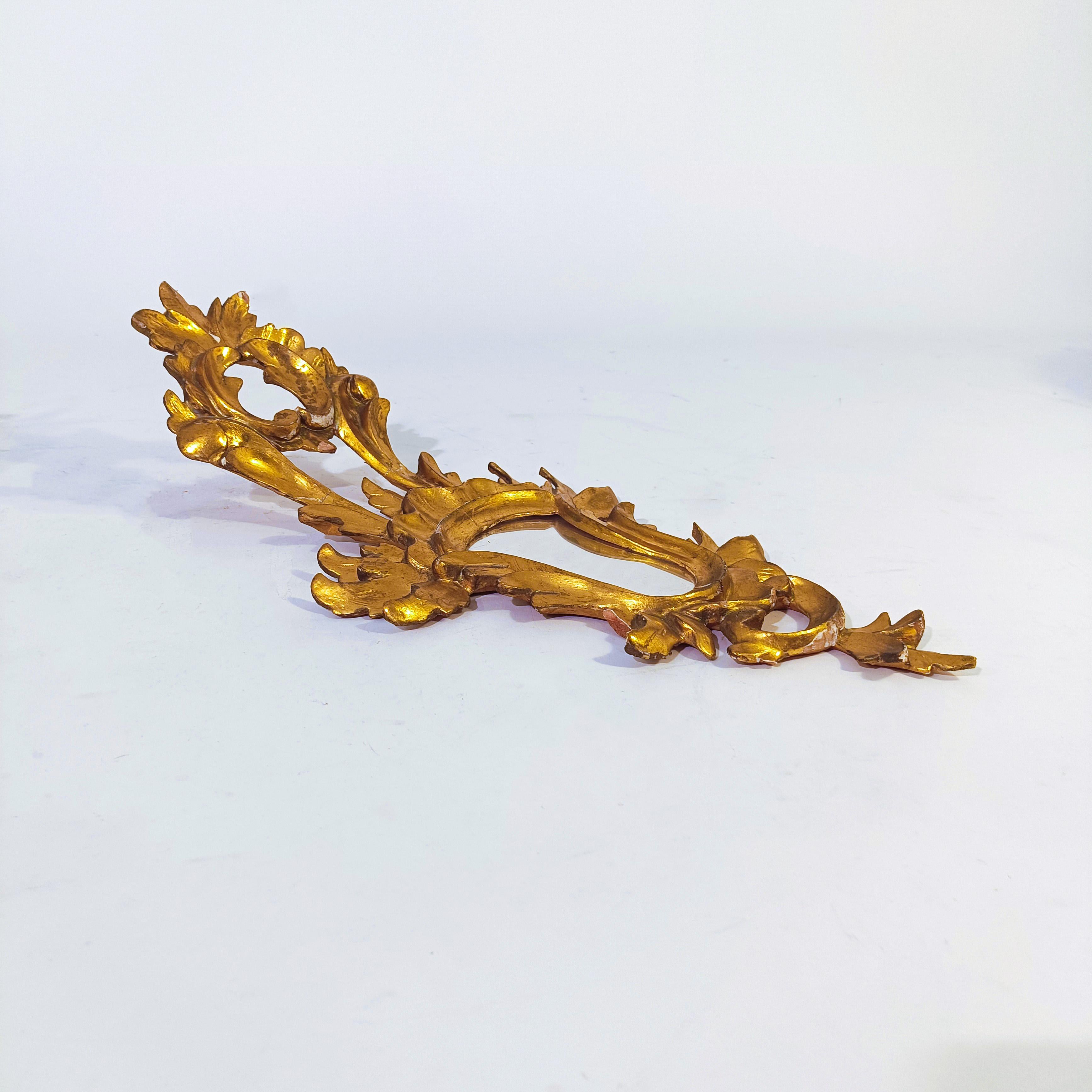 Mirror Baroque style. Pair of gilded cornucopia mirrors, France, 1920s For Sale