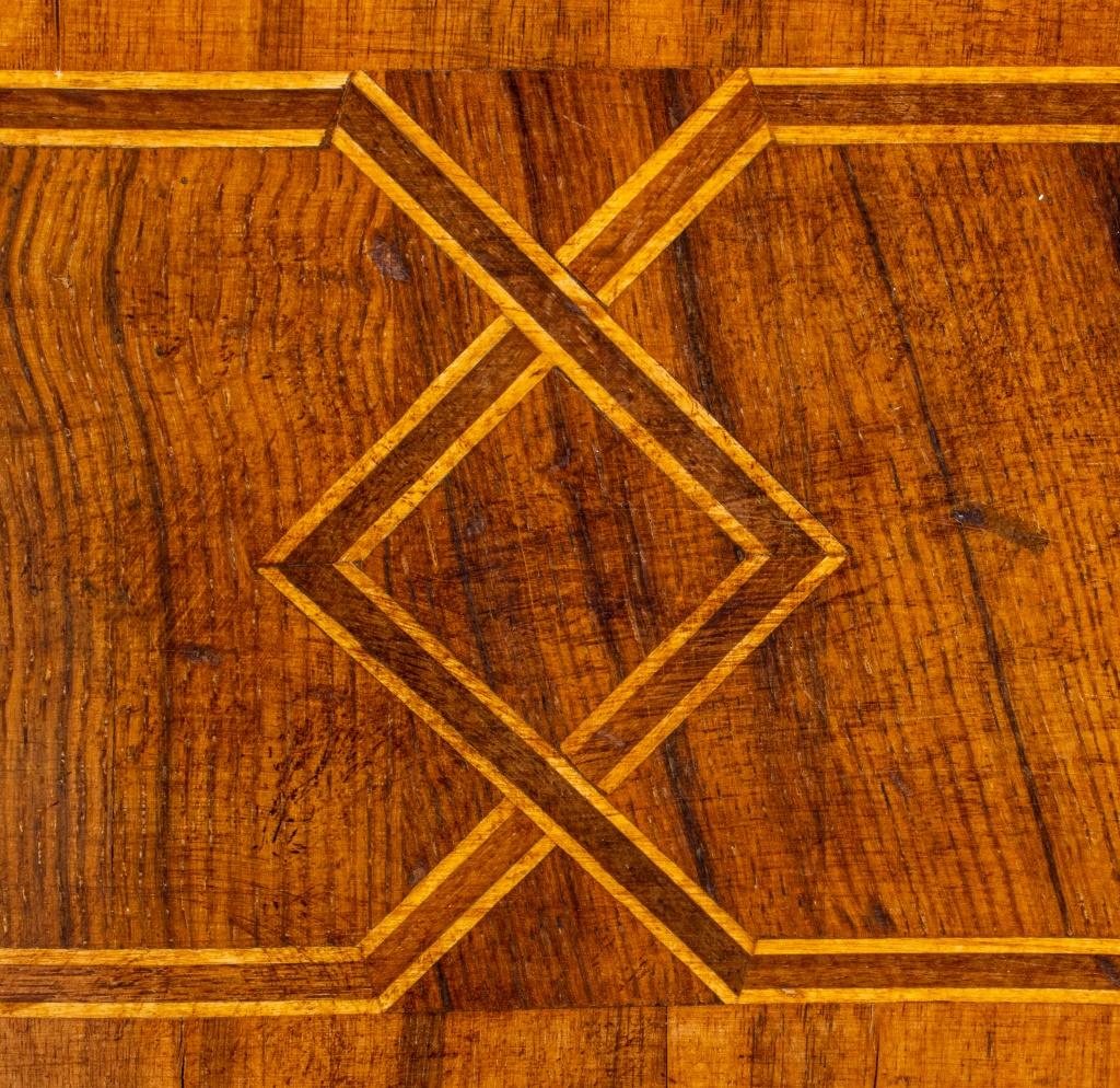 Baroque Style Parquetry Three Drawer Chest In Good Condition For Sale In New York, NY