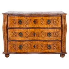 Baroque Style Parquetry Three Drawer Chest