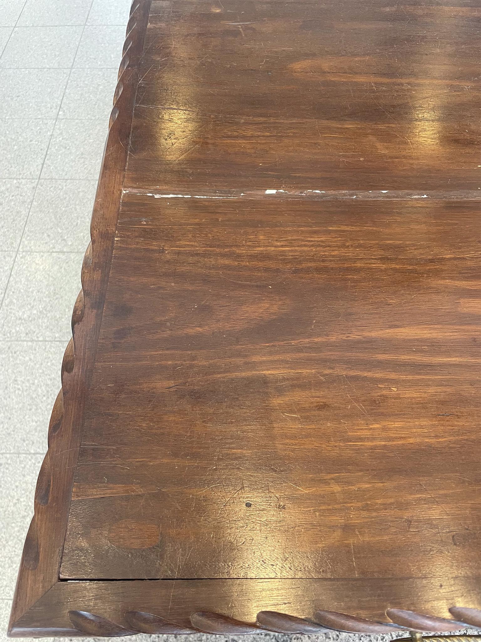 Baroque-Style Portuguese Rosewood Table For Sale 8
