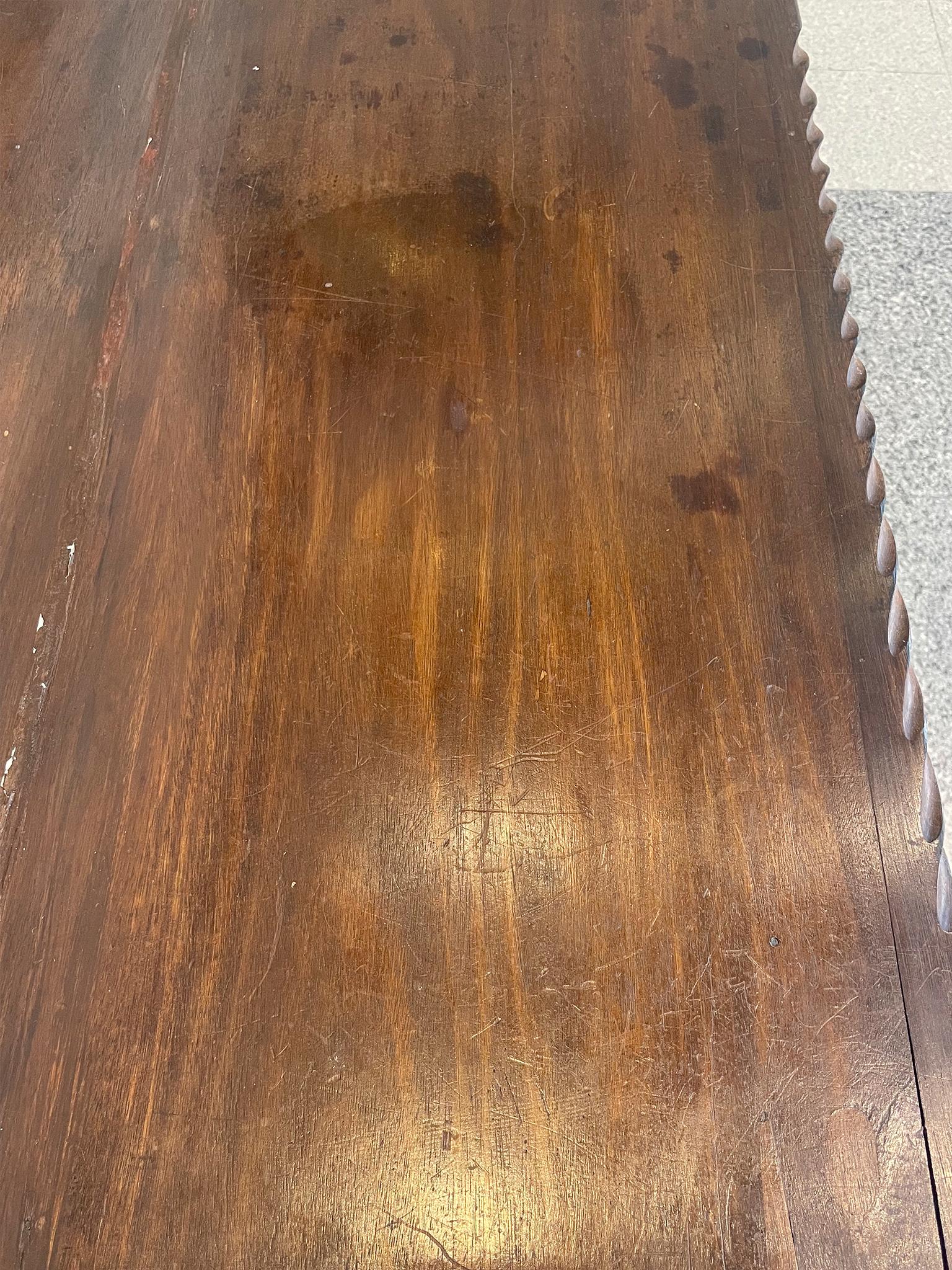 Baroque-Style Portuguese Rosewood Table For Sale 10