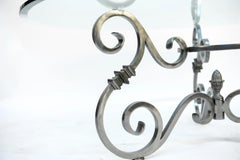 Baroque Style Round Steel and Glass Coffee Table