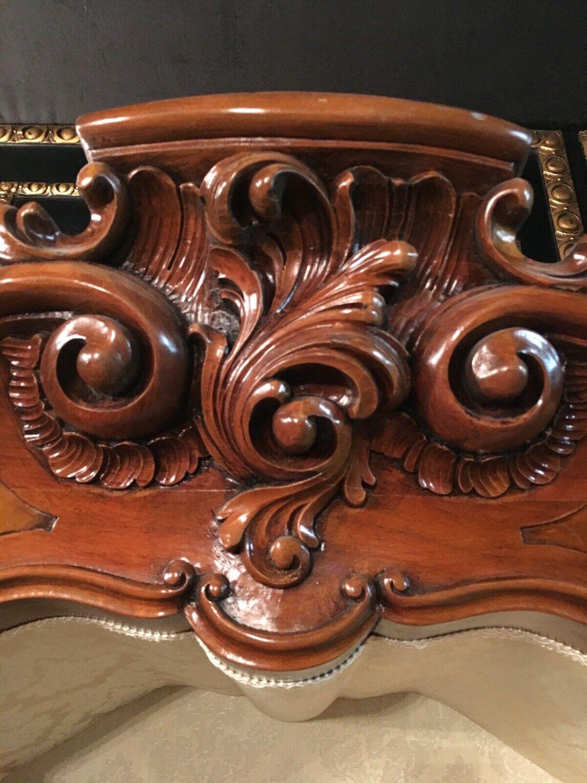 Baroque Style Showcase 3 Sides Glazed with Root Wood Veneer 4