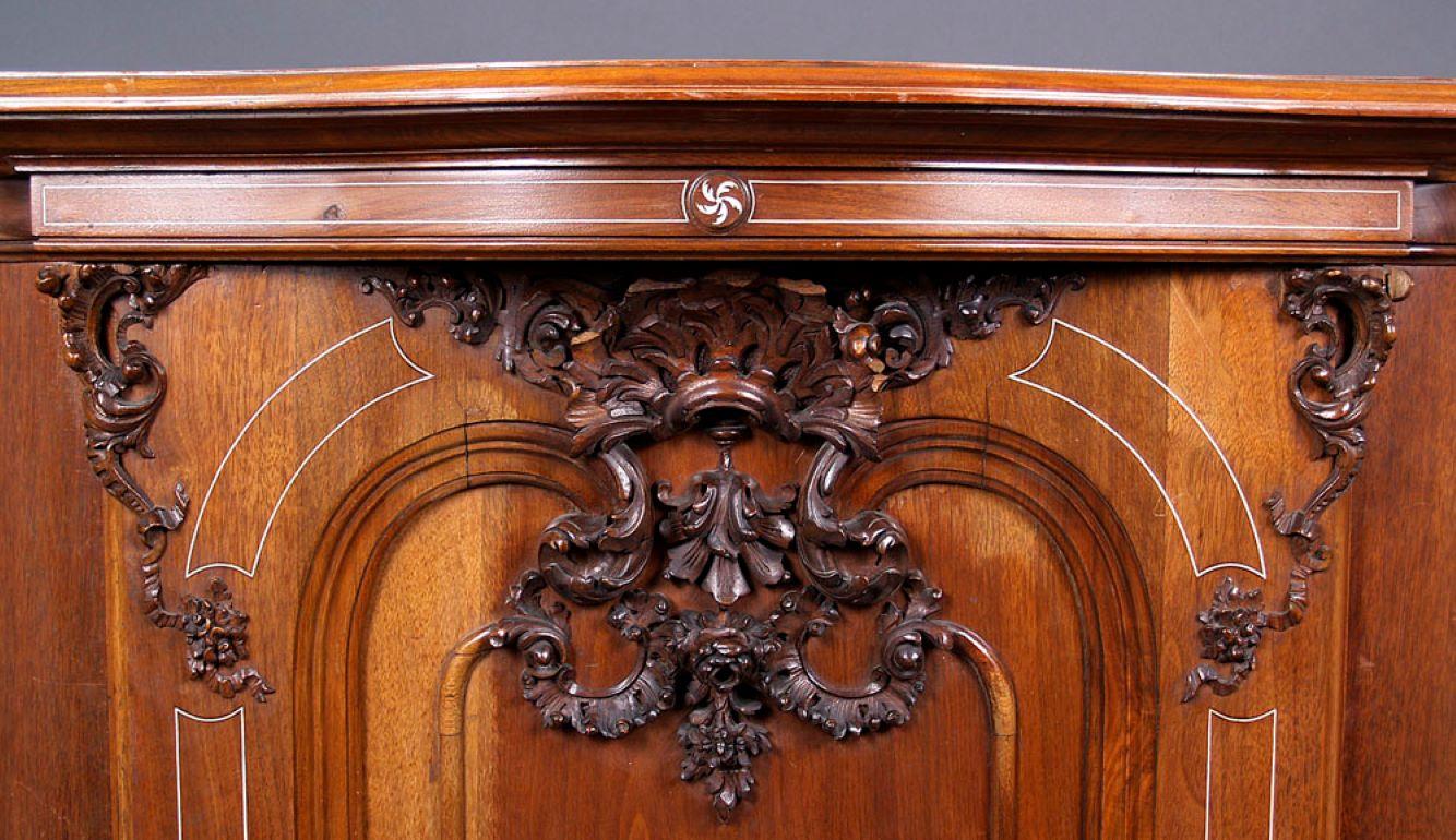 Carved Baroque Style Side Cabinet, Vienna, Late 19th Century For Sale