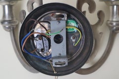 Silberner Wandleuchter im Barockstil von Sciolari, Italien 1960er