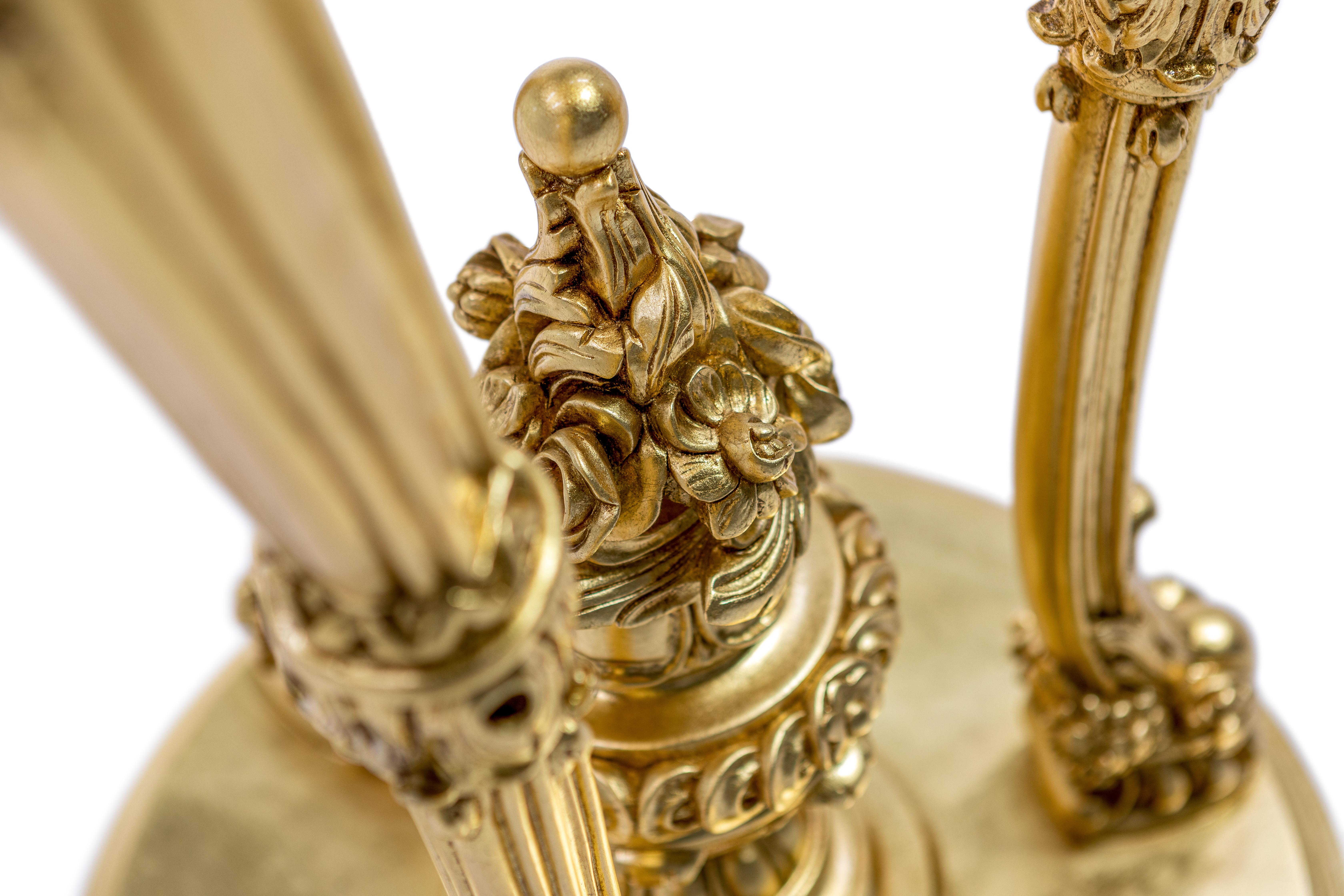 Italian Baroque Style Standvase, Wood Hand Carved and Gold Leaf Finishing, Made in Italy For Sale