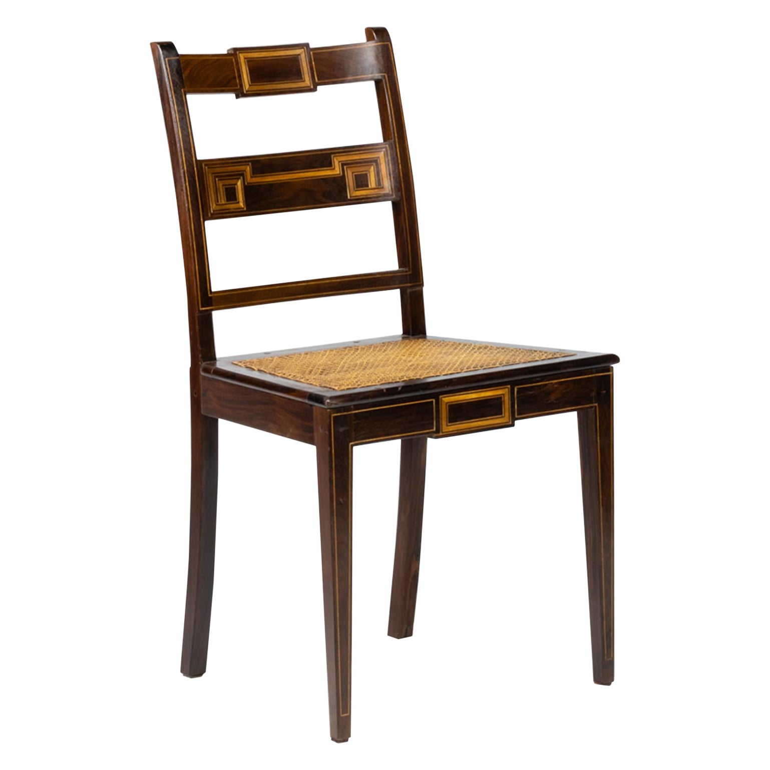 Baroque Style Straw Chair, 20th Century For Sale