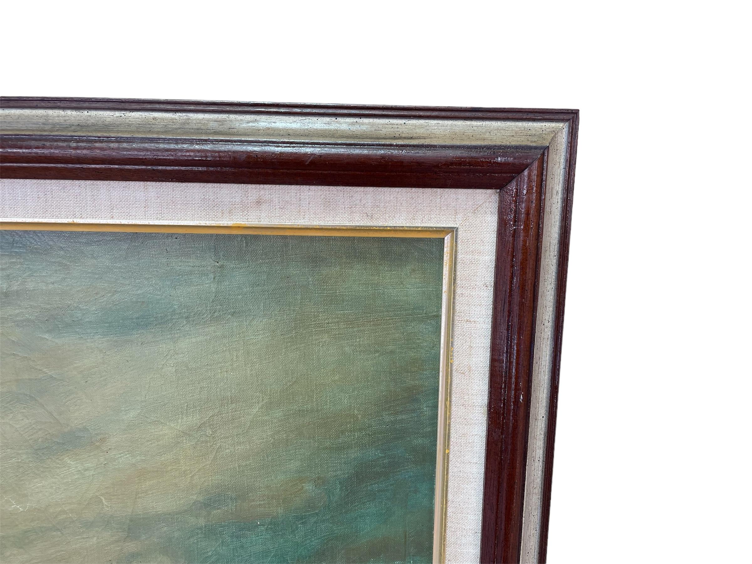 Pintura al Óleo El Buen Pastor con Cordero de Estilo Barroco Desconocido en venta