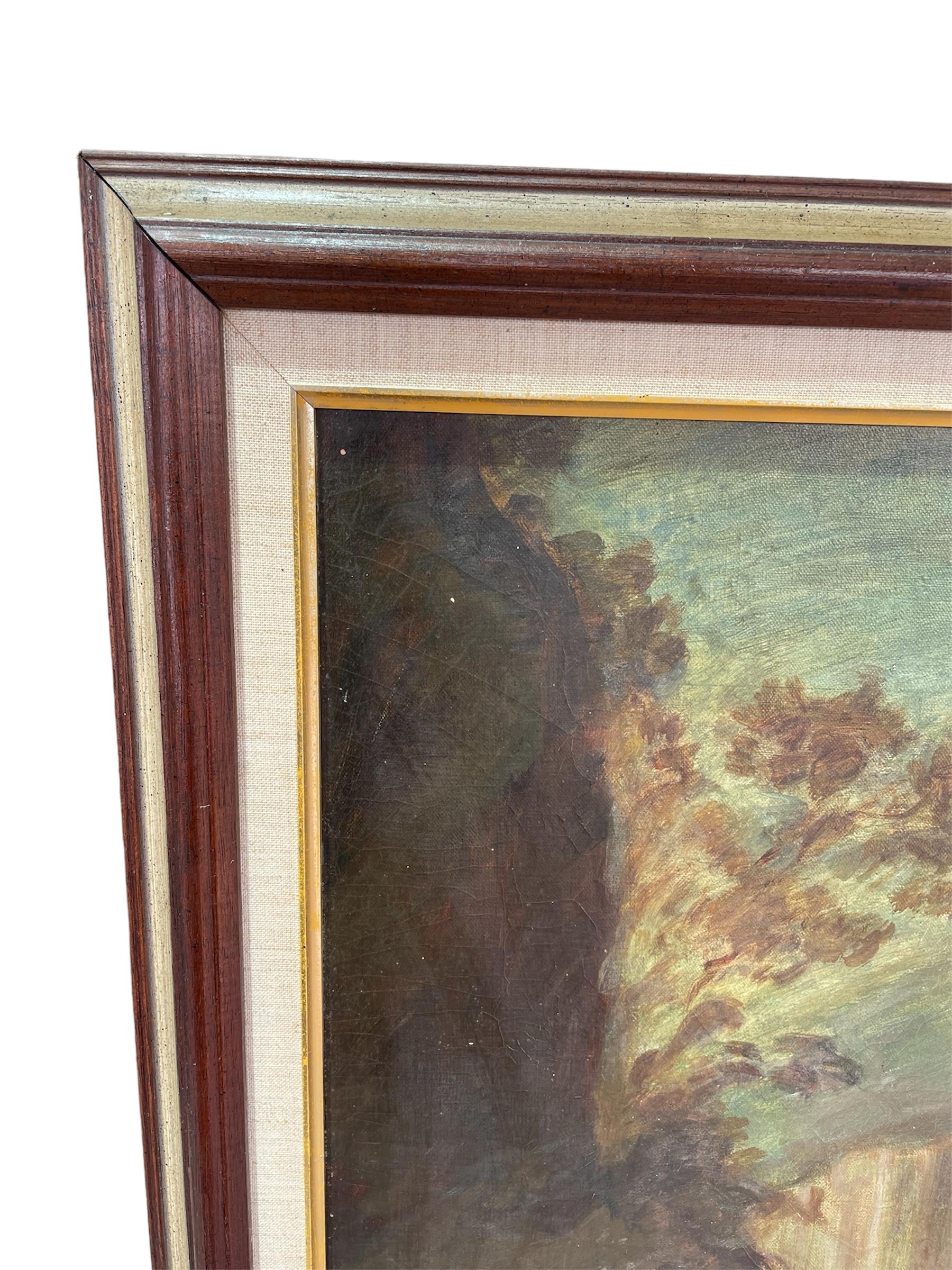 Pintura al Óleo El Buen Pastor con Cordero de Estilo Barroco Pintado a mano en venta
