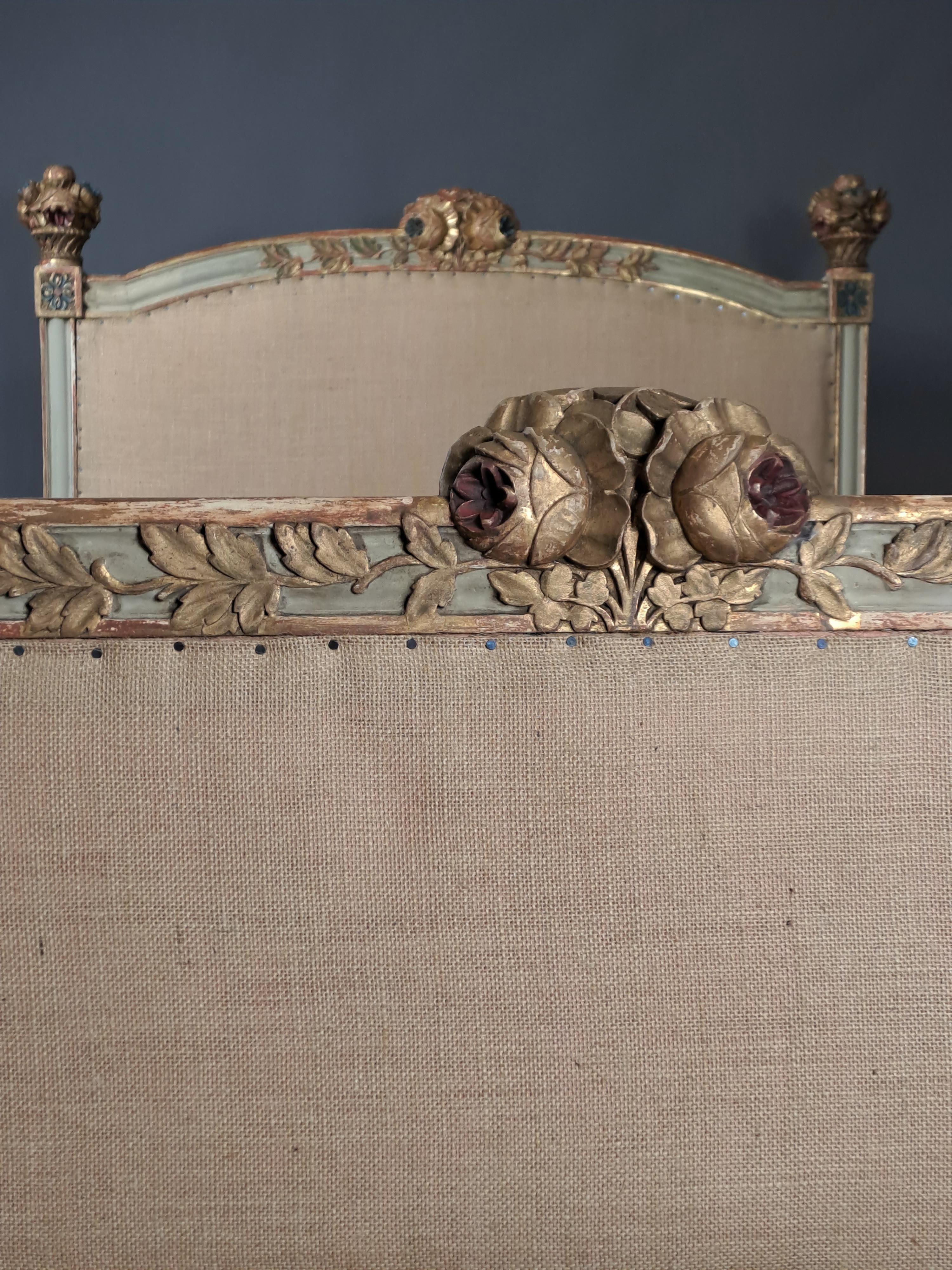 Baroque Style Venetian Bed In Lacquered And Gilded Wood 2