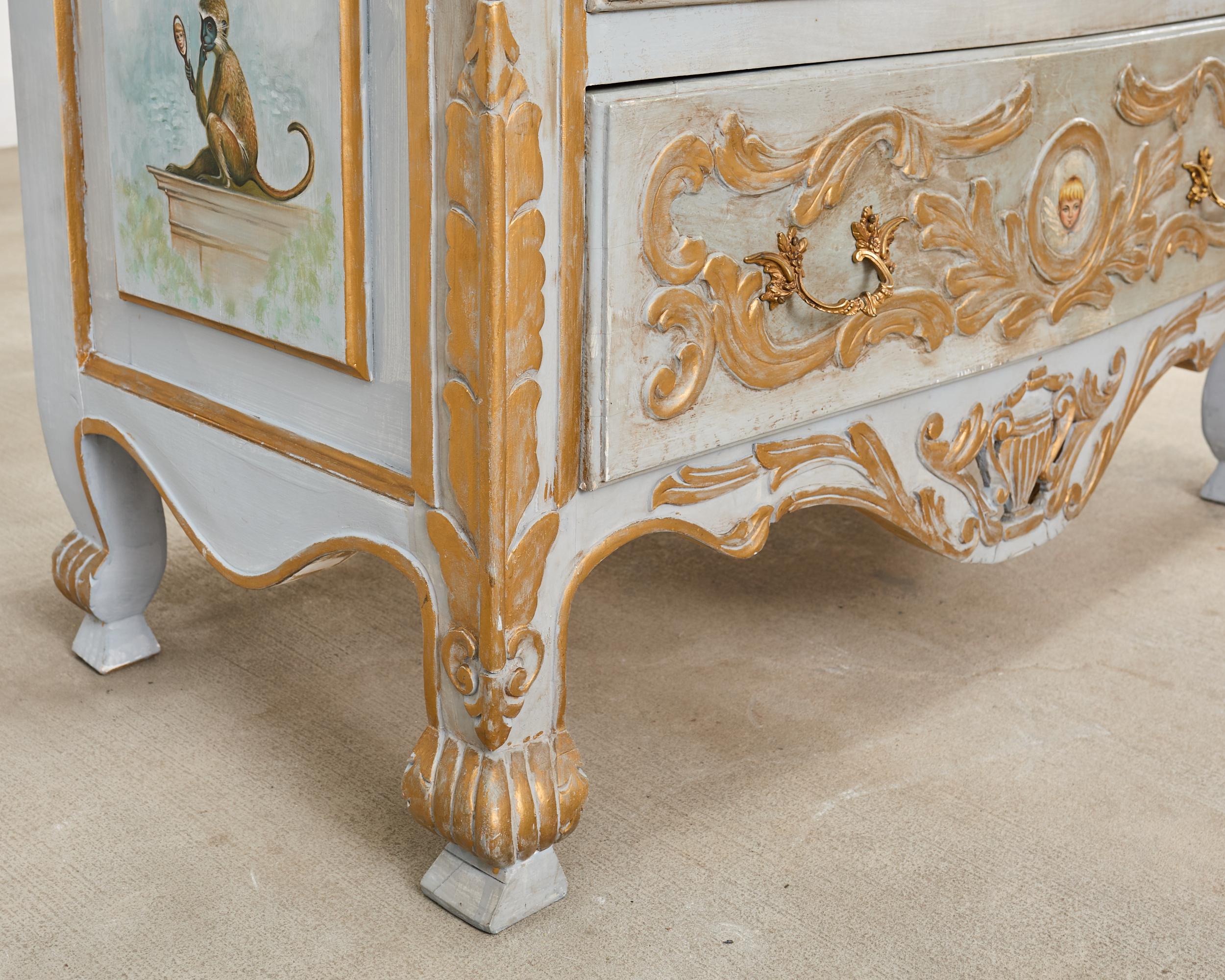 Cassettone laccato veneziano in stile barocco in vendita 5