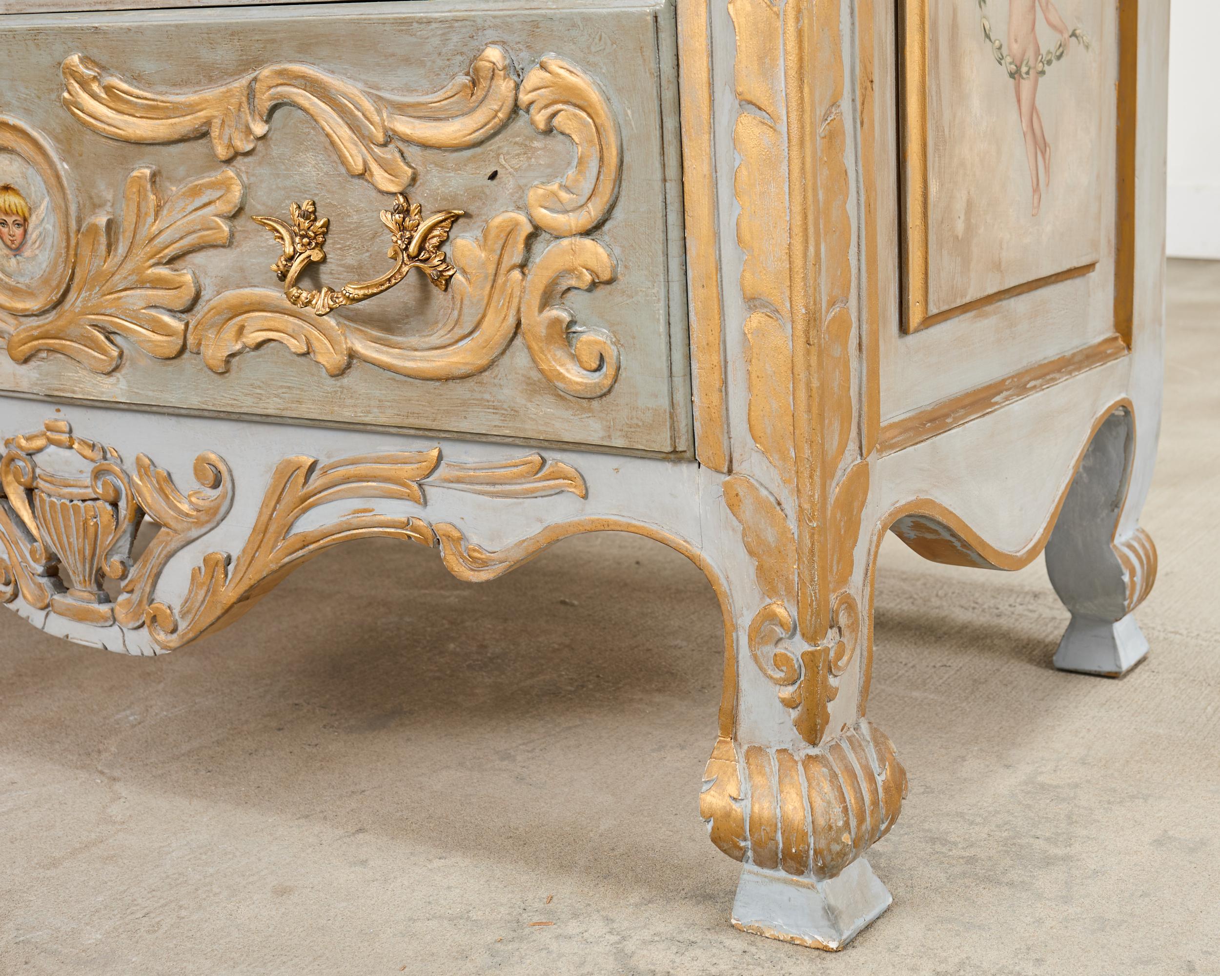 Cassettone laccato veneziano in stile barocco in vendita 8