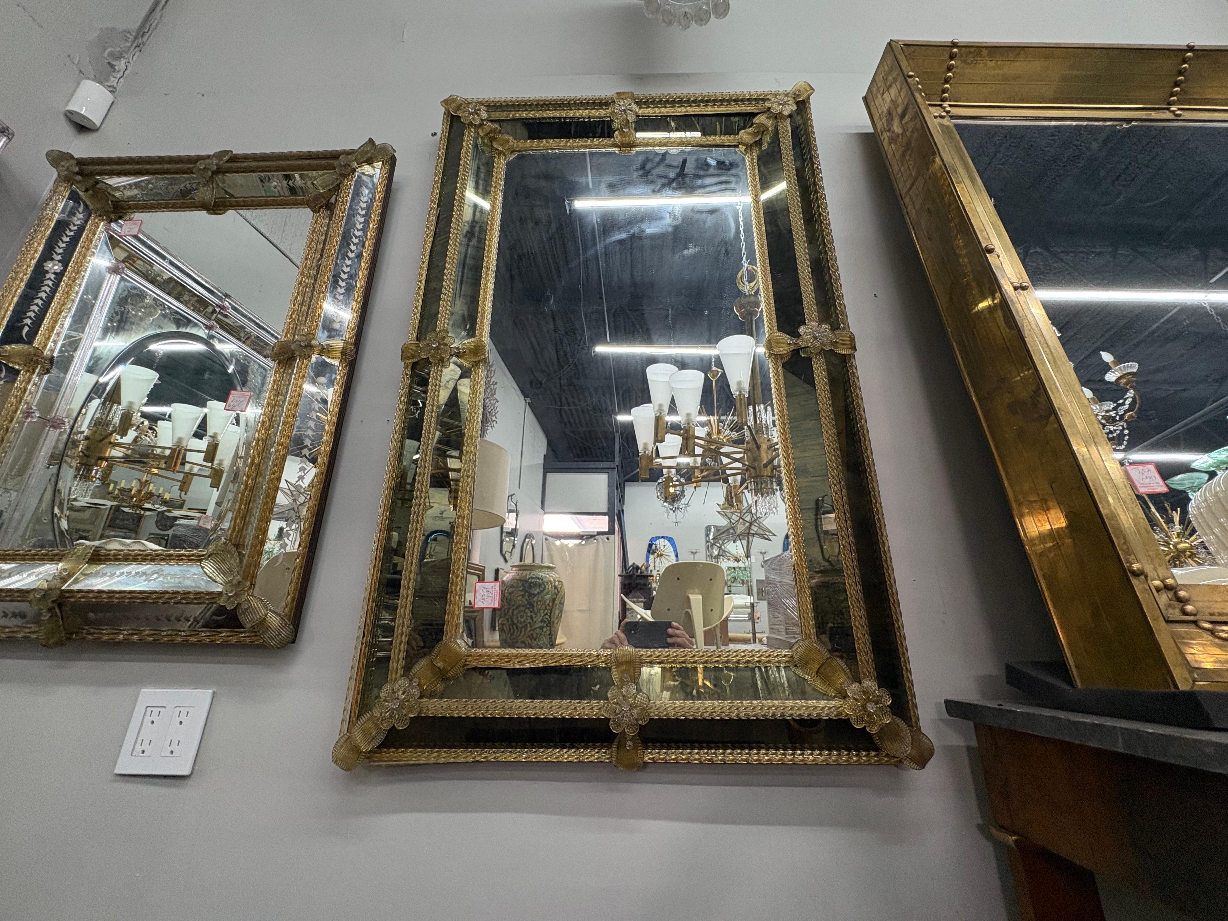 italien Baroque Style Venetian Mirror en vente