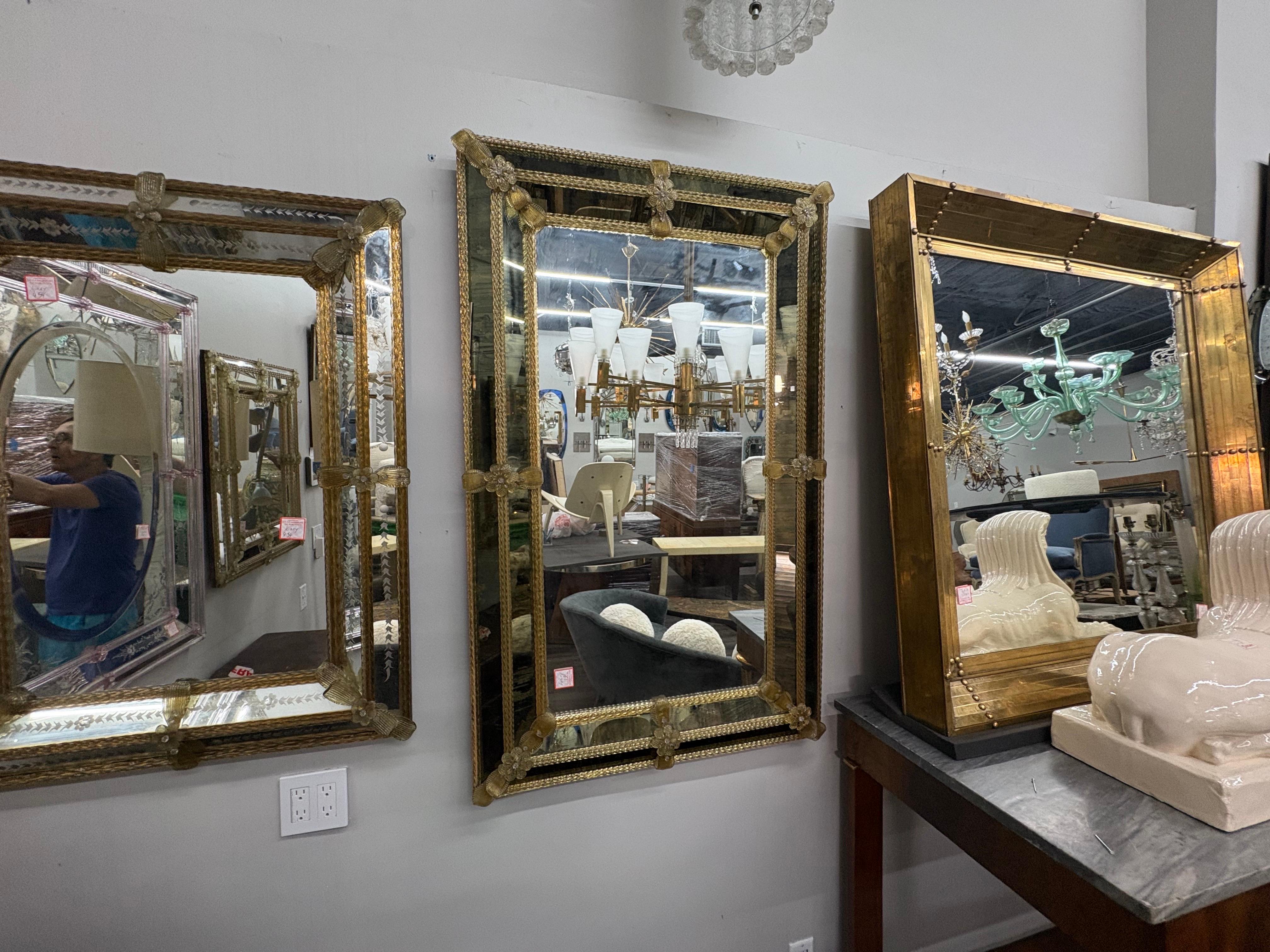 Milieu du XXe siècle Baroque Style Venetian Mirror en vente