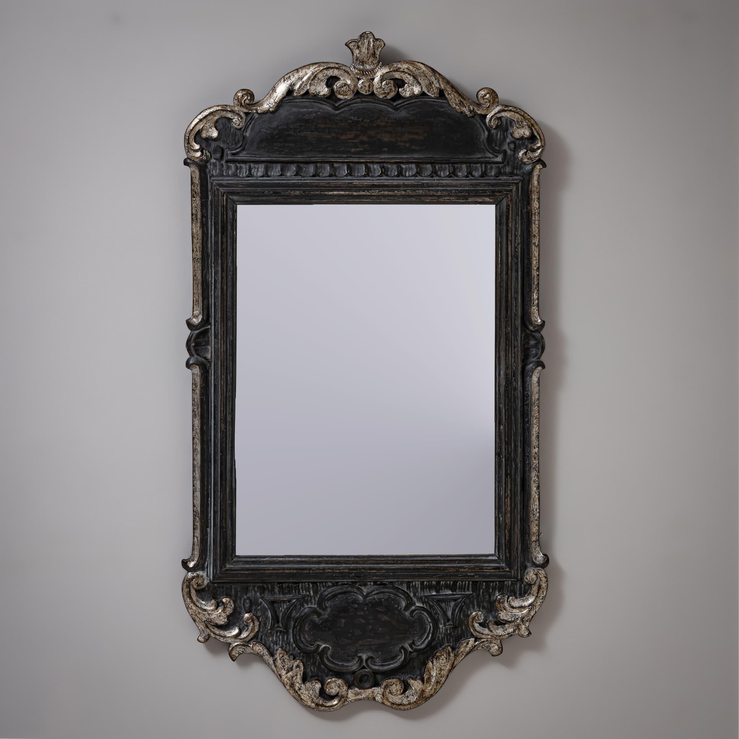 Glass Baroque-Style Wall Mirror, Late 19th / early 20th Century For Sale