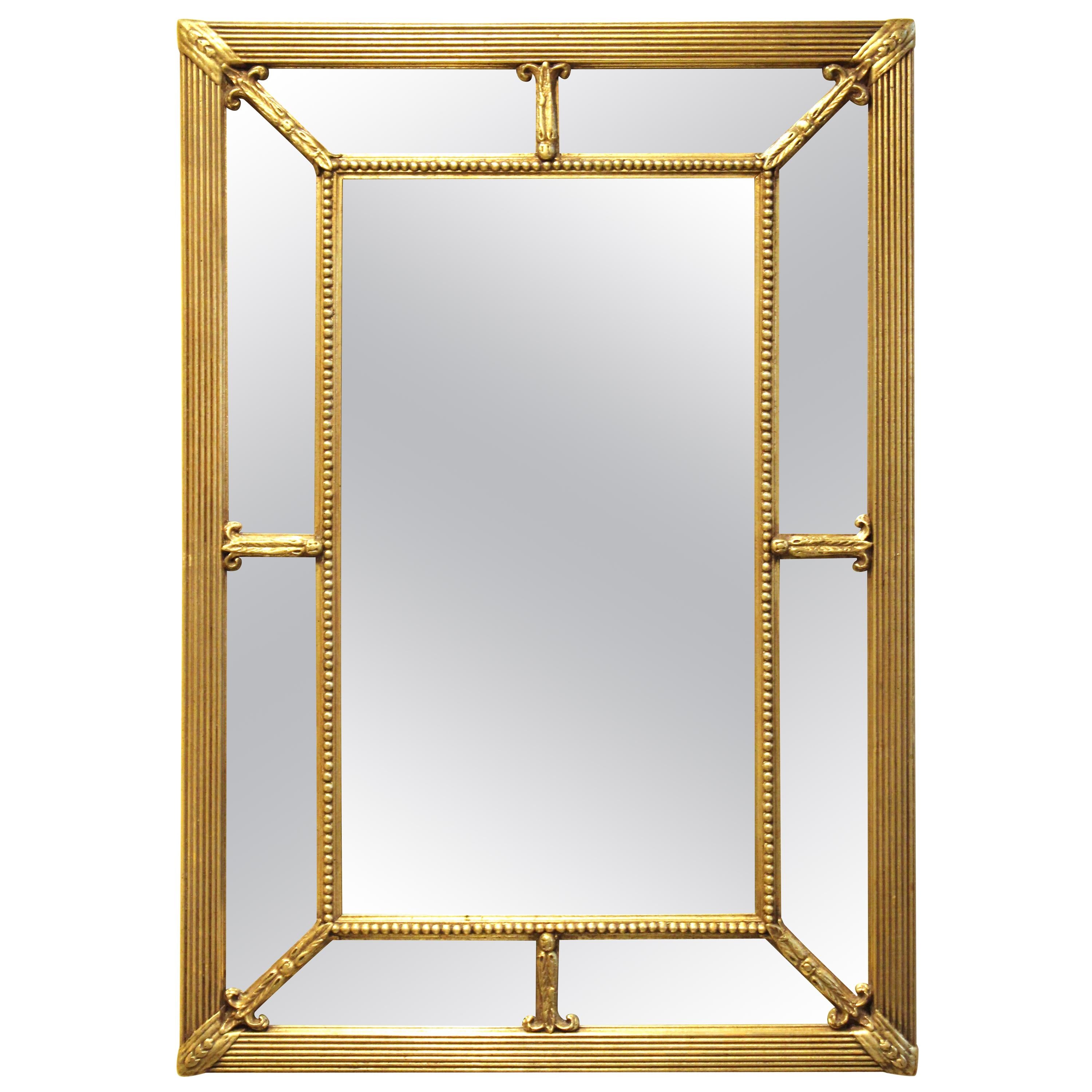Baroque Style Wall Mirror With Giltwood Frame