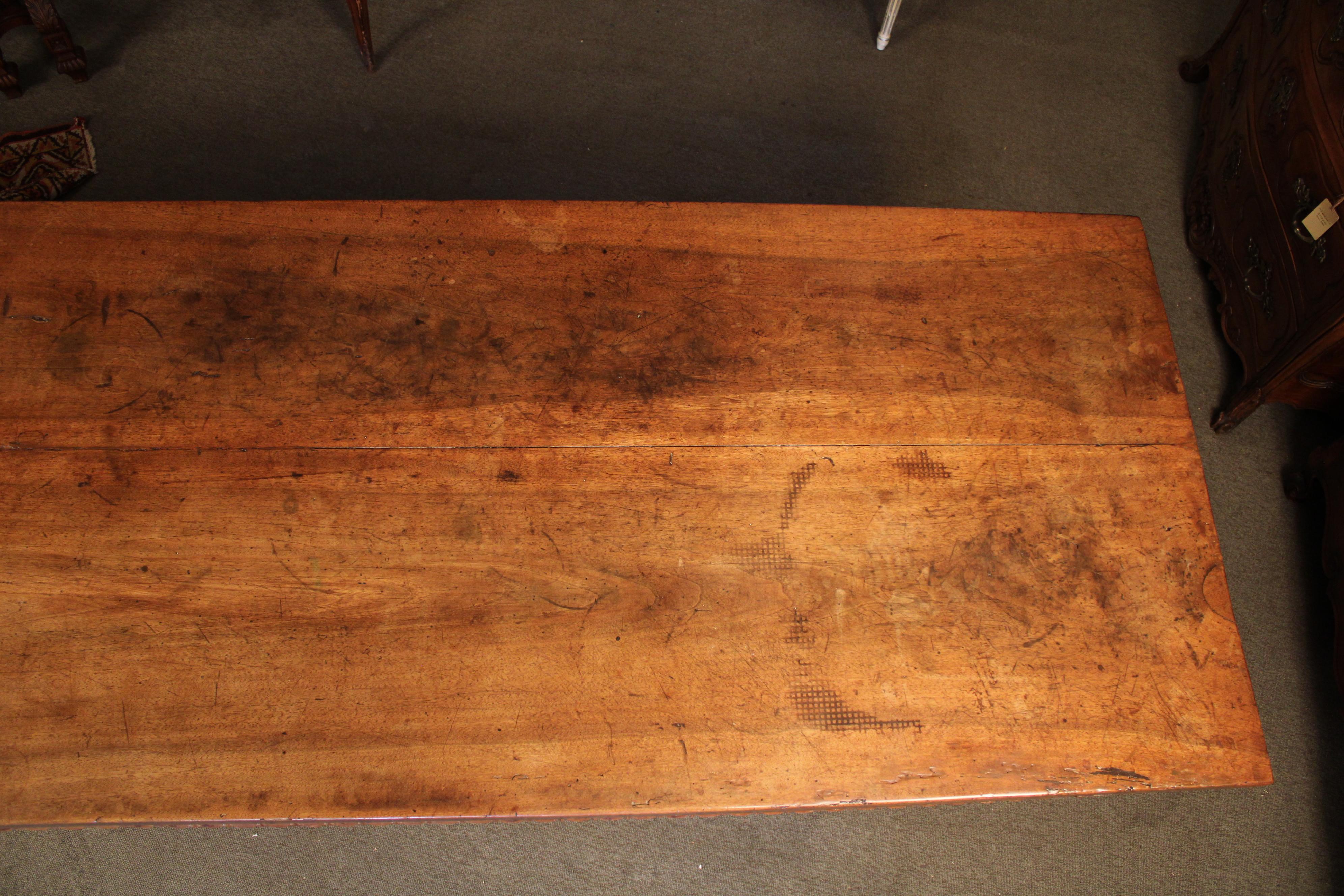 Baroque Style Walnut Dining / Library Table For Sale 2