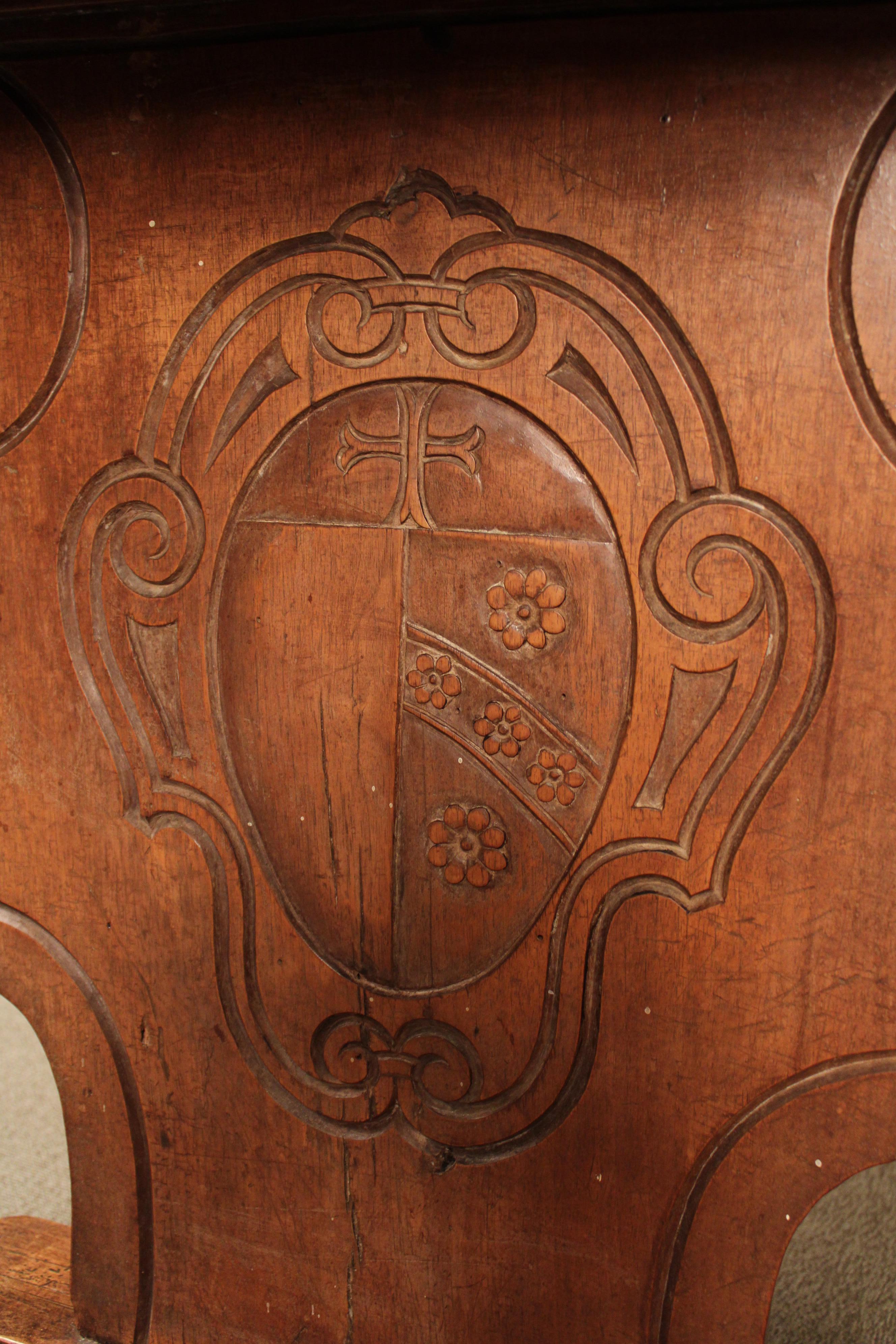Baroque Style Walnut Dining / Library Table For Sale 4