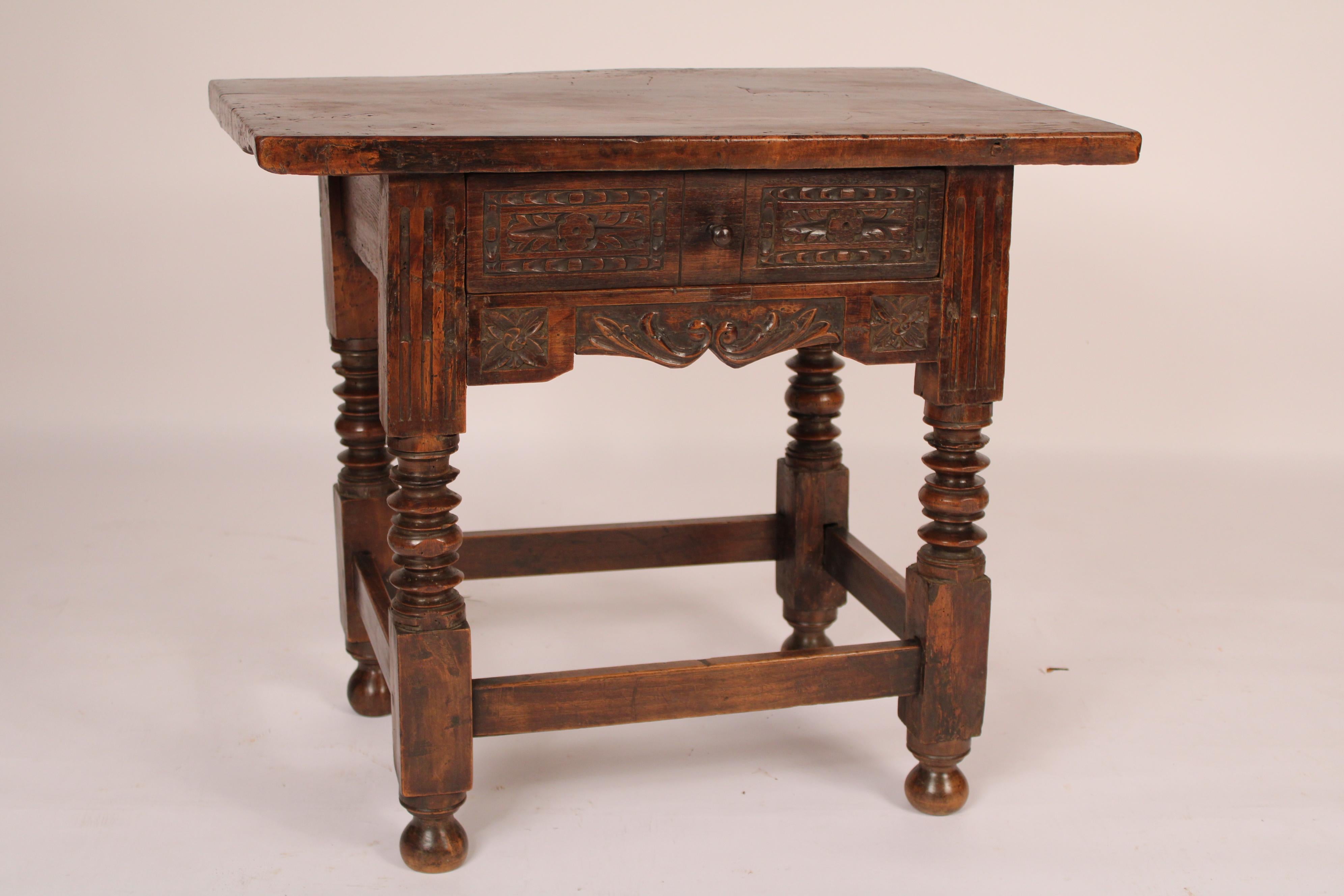 Italian Baroque Style Walnut Occasional Table For Sale