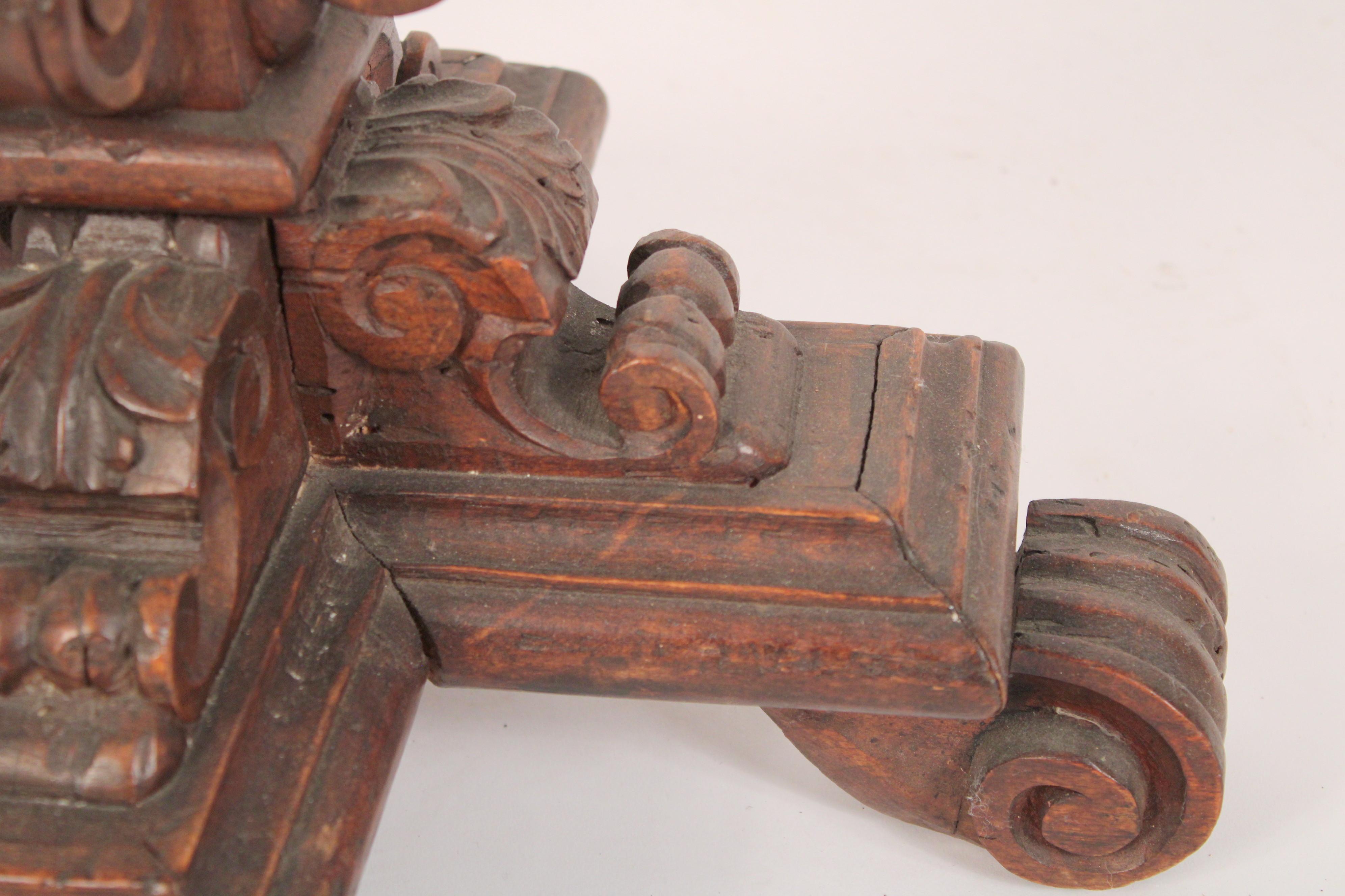 Baroque Style Walnut Occasional Table For Sale 2