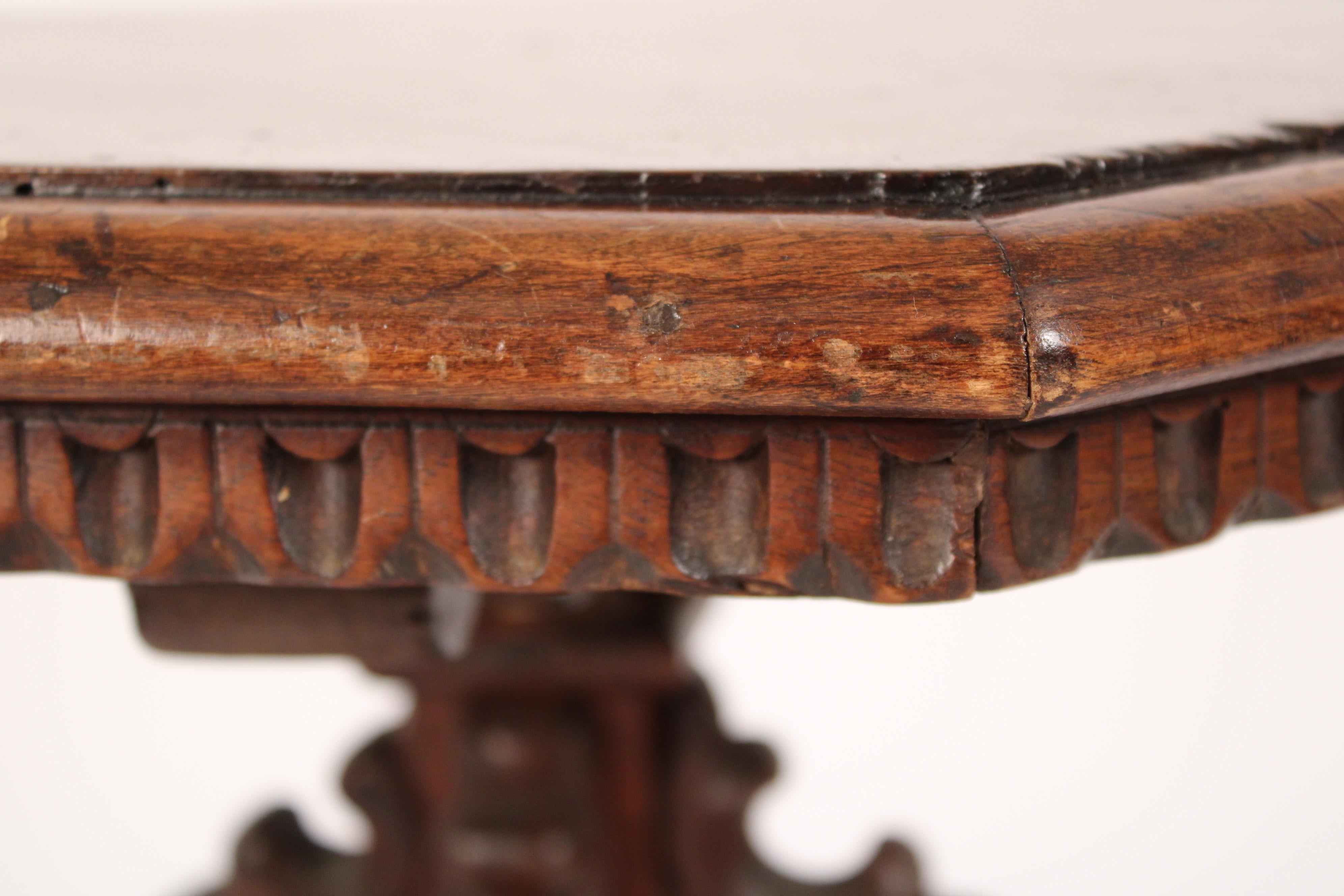 Baroque Style Walnut Occasional Table For Sale 3