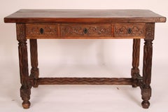 Baroque Style Walnut Writing Table