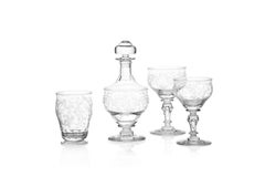 Baroque Style Wine Engraved Goblet, 7 oz