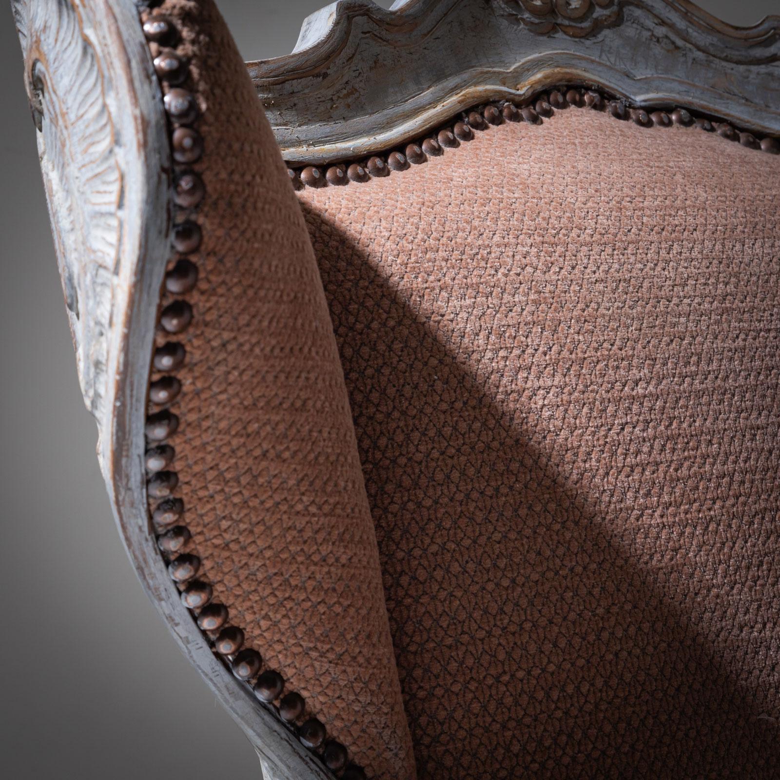 Sedia Wingback in stile barocco in vendita 6