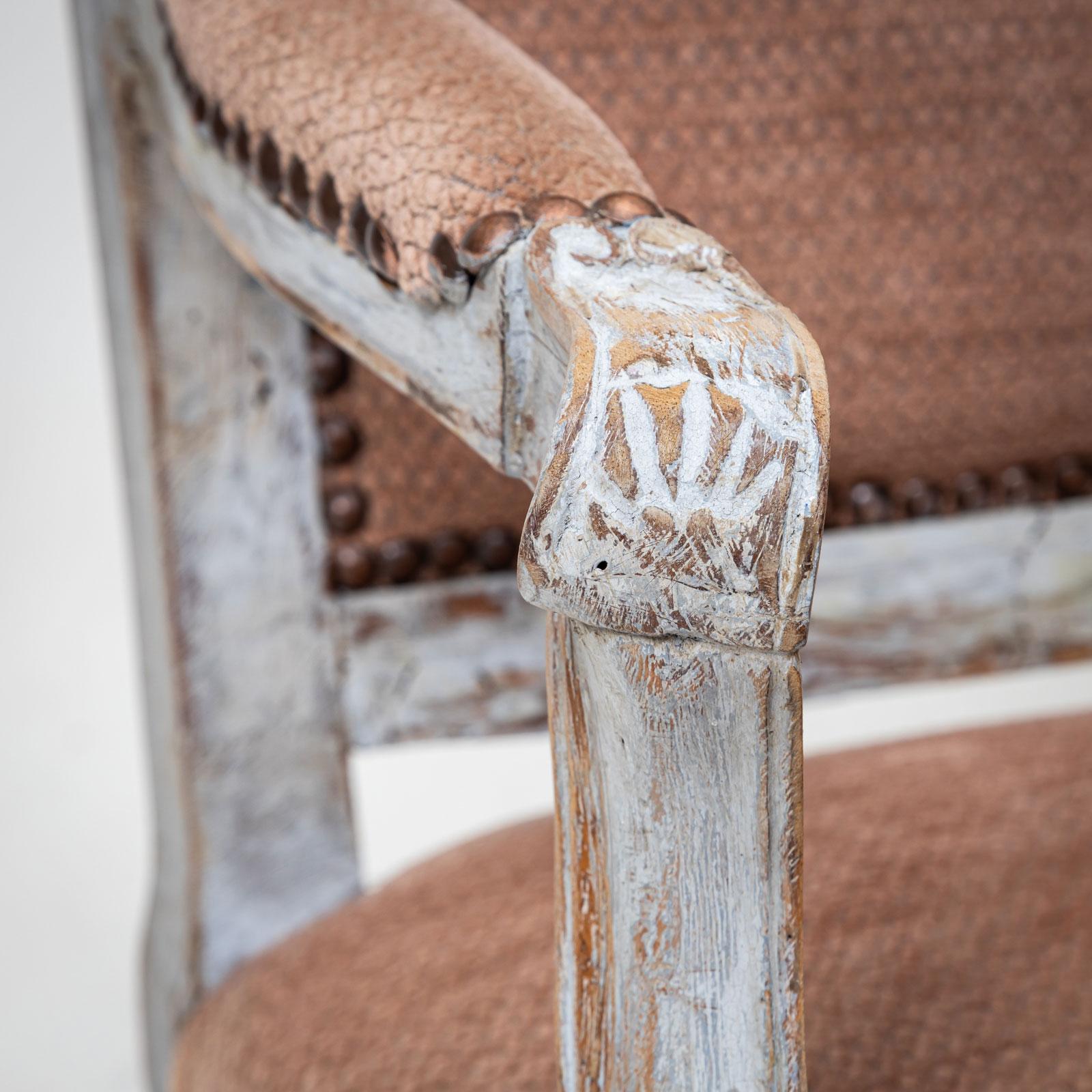 Sedia Wingback in stile barocco in vendita 7