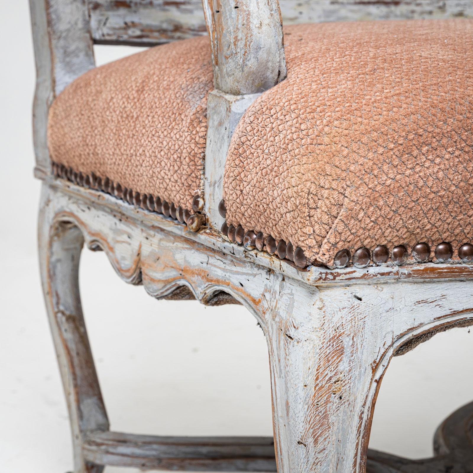 Sedia Wingback in stile barocco in vendita 8
