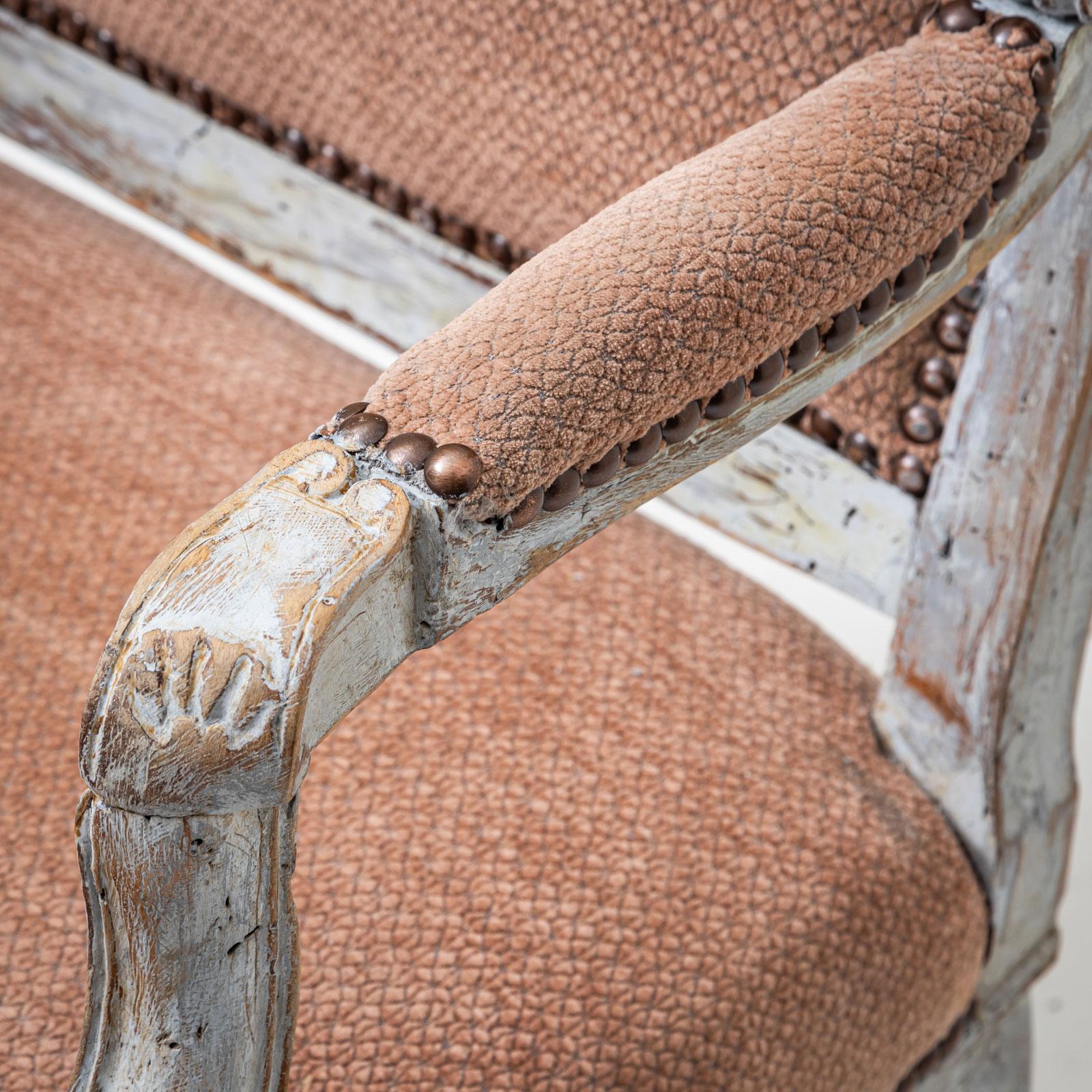 XIX secolo Sedia Wingback in stile barocco in vendita