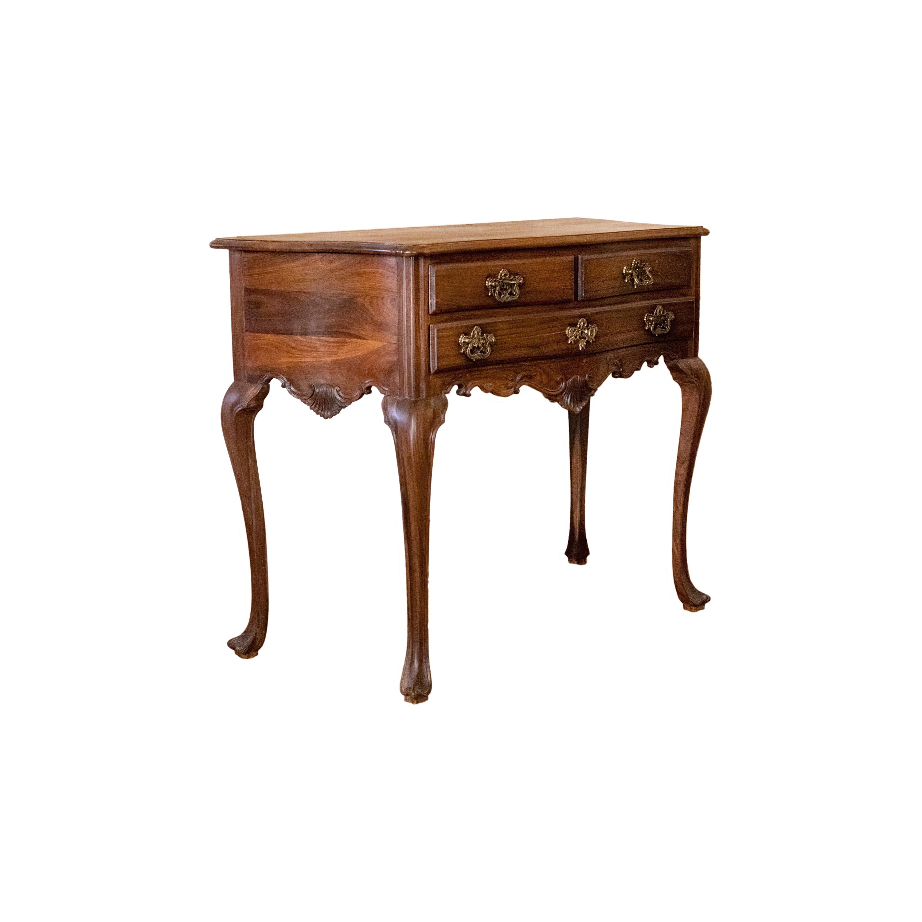 Hand-Crafted Baroque Styled 19th Century Portuguese Commode For Sale