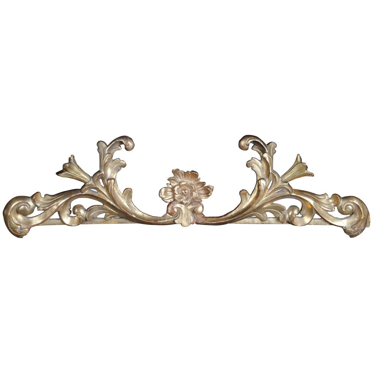 Baroque Supraporte / Decorative Elements, Gilded Wood, 18th Century
