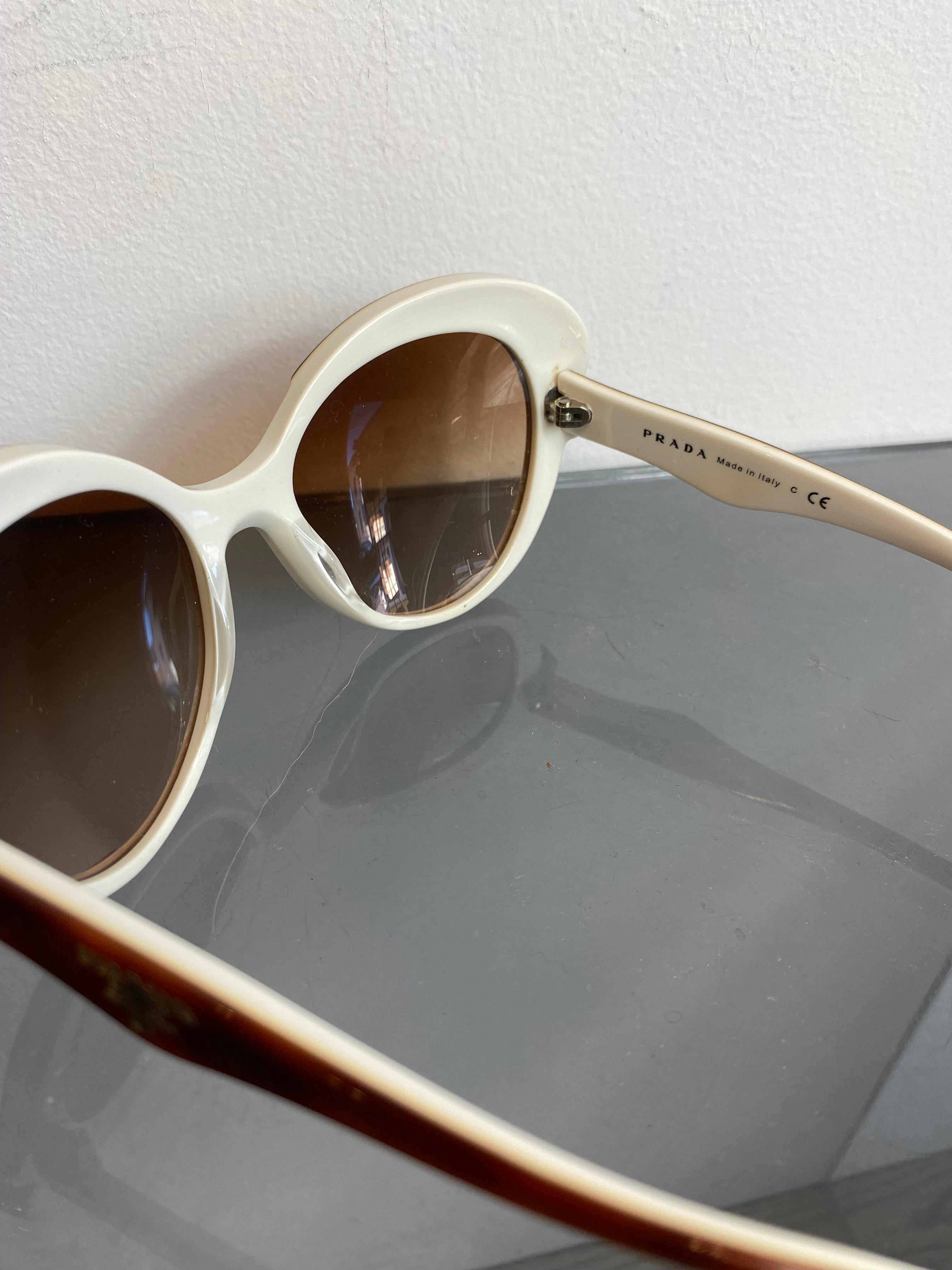Brown Baroque Swirl Prada Sunglasses