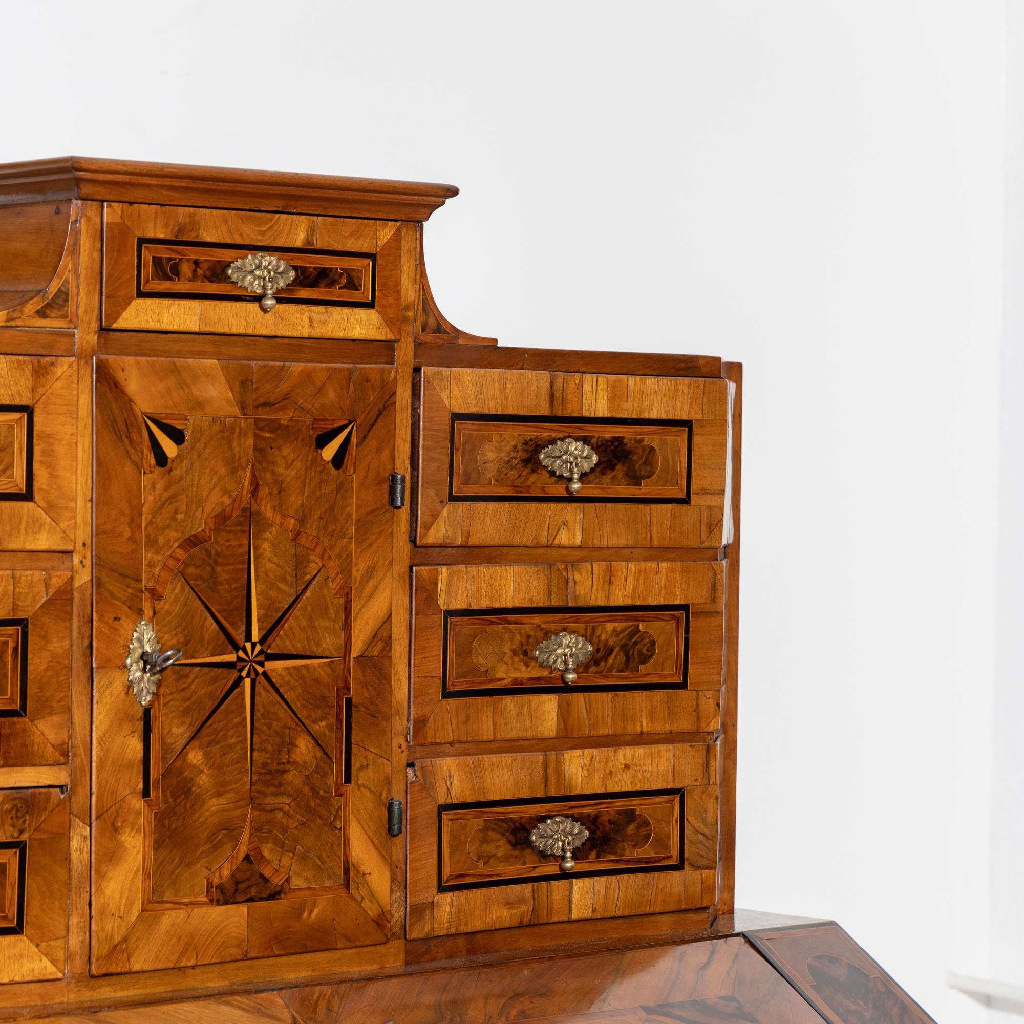 Walnut Baroque Tabernacle Secretaire, Mid-18th Century For Sale