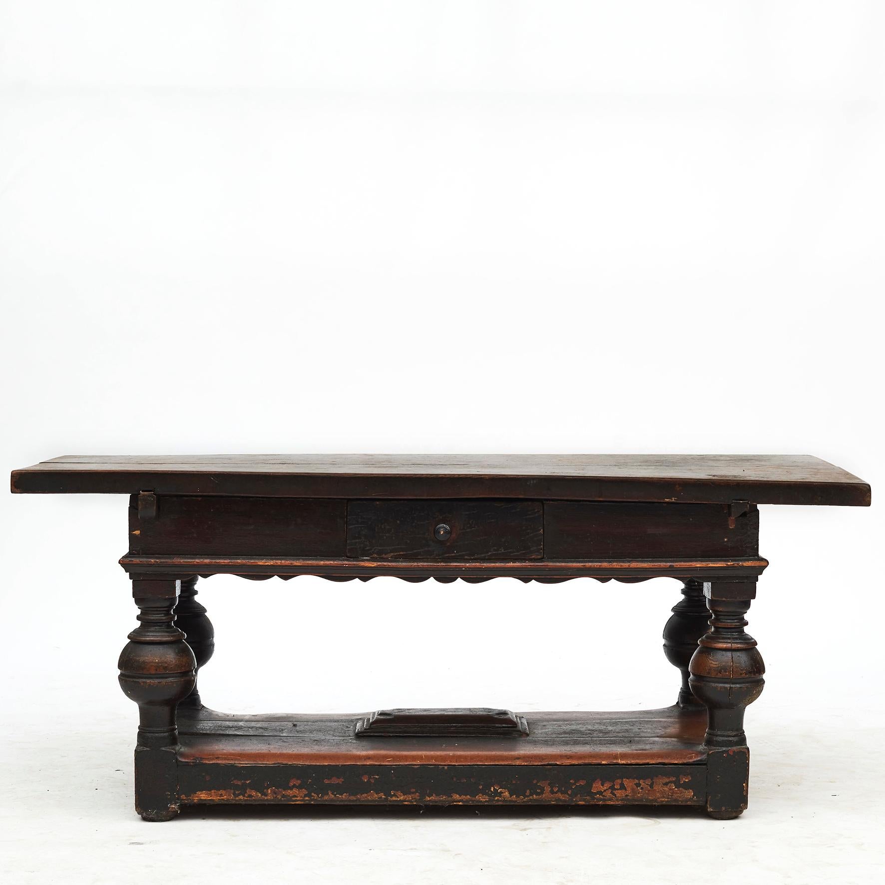 Danish Baroque Table, Denmark, 1720-1750