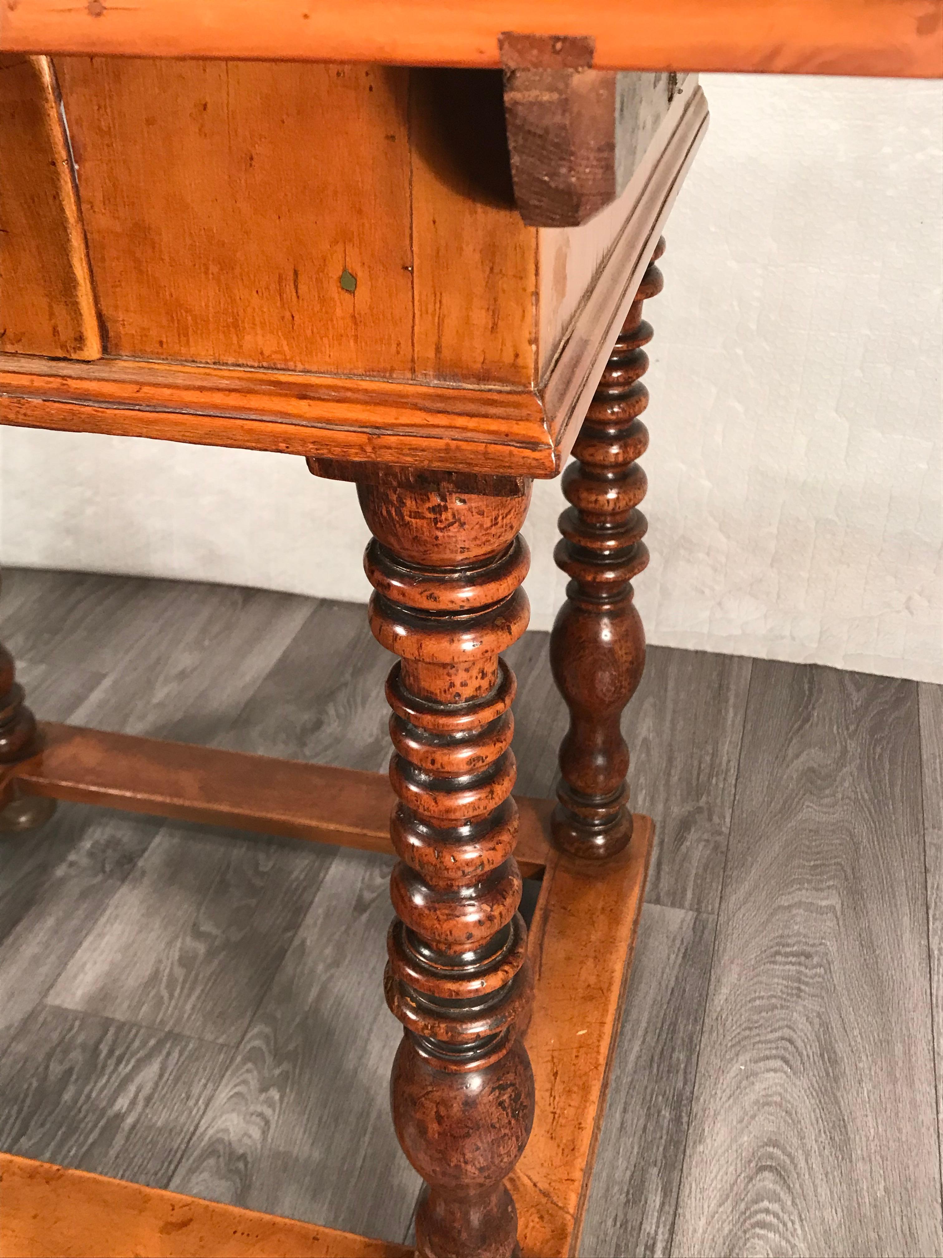 Hand-Carved Baroque Table, Southern Germany, Augsburg Region 1750, Walnut For Sale