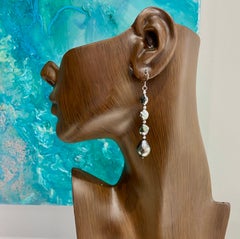 Baroque Tahitian Pearl Drop Earrings