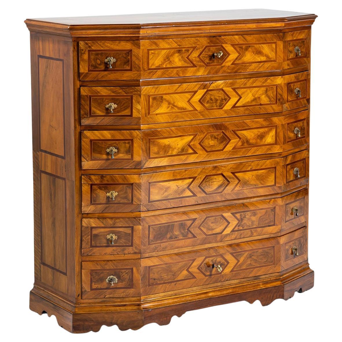 Baroque Tall Chest of Drawers, 18th Century