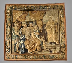 Baroque Tapestry "Alexander the Great in the Temple at Jerusalem " 17th Century