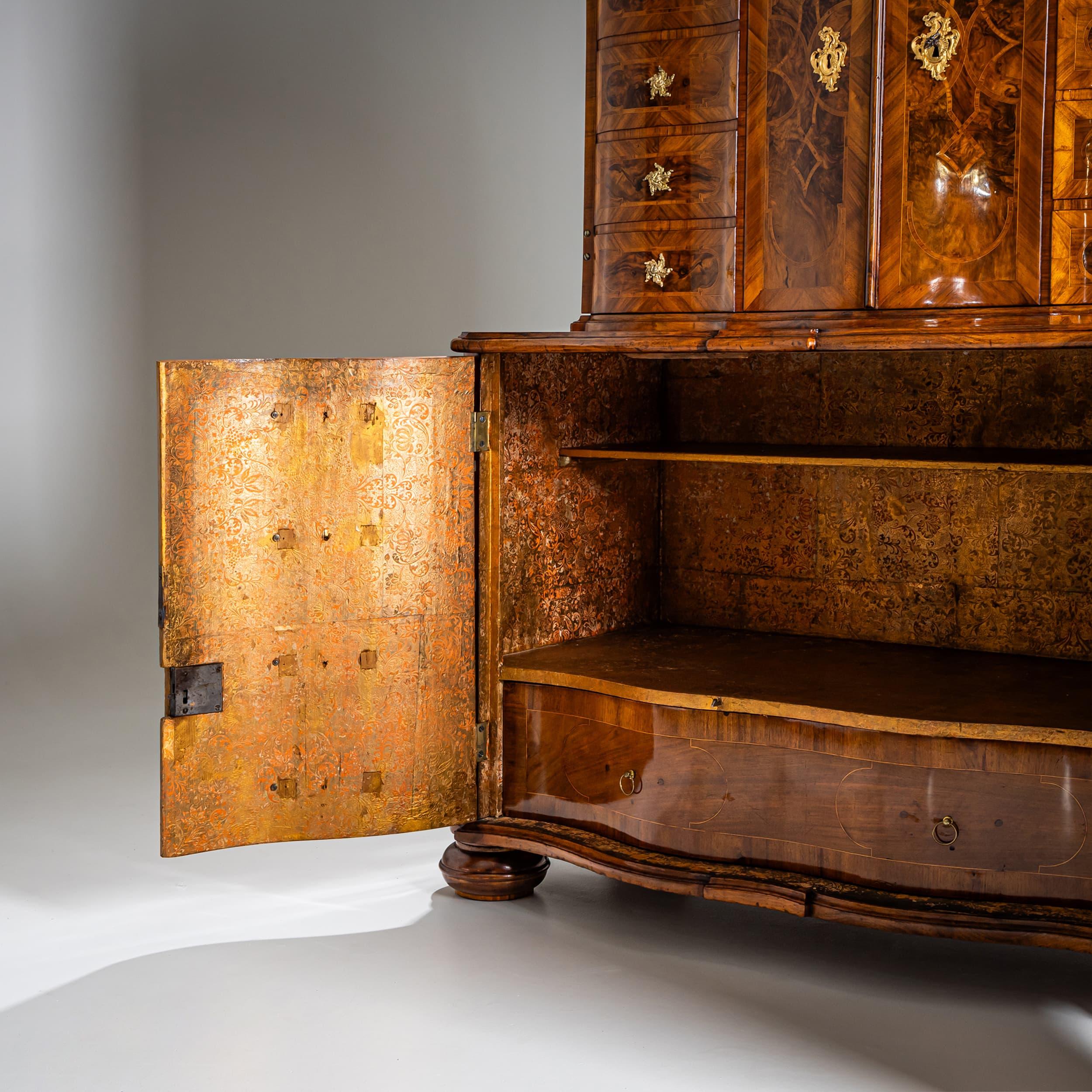 Barocco Gabinetto barocco trompe-l'Œil, Germania meridionale, metà del XVIII secolo in vendita