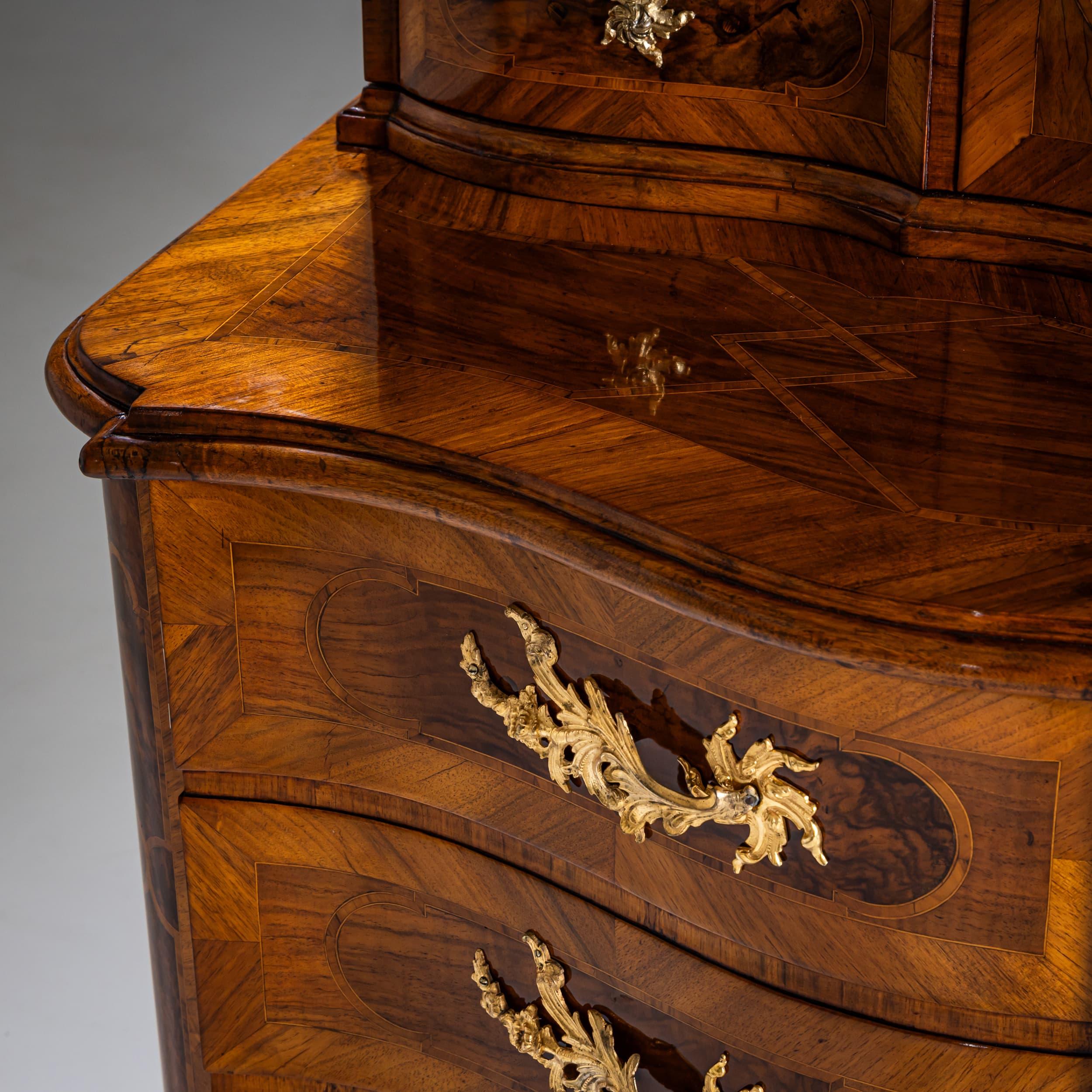 Tedesco Gabinetto barocco trompe-l'Œil, Germania meridionale, metà del XVIII secolo in vendita